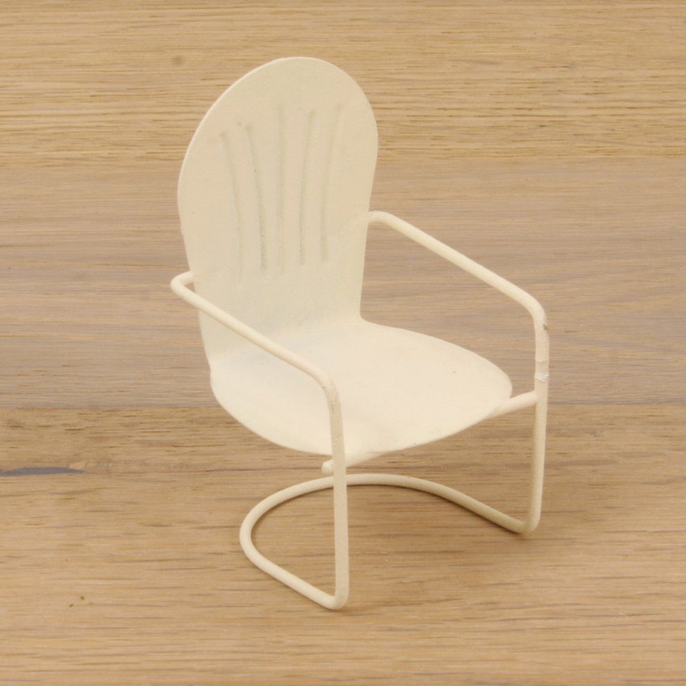 Dekofigur Stuhl, dekoprojekt Minigarten 7 weiß cm