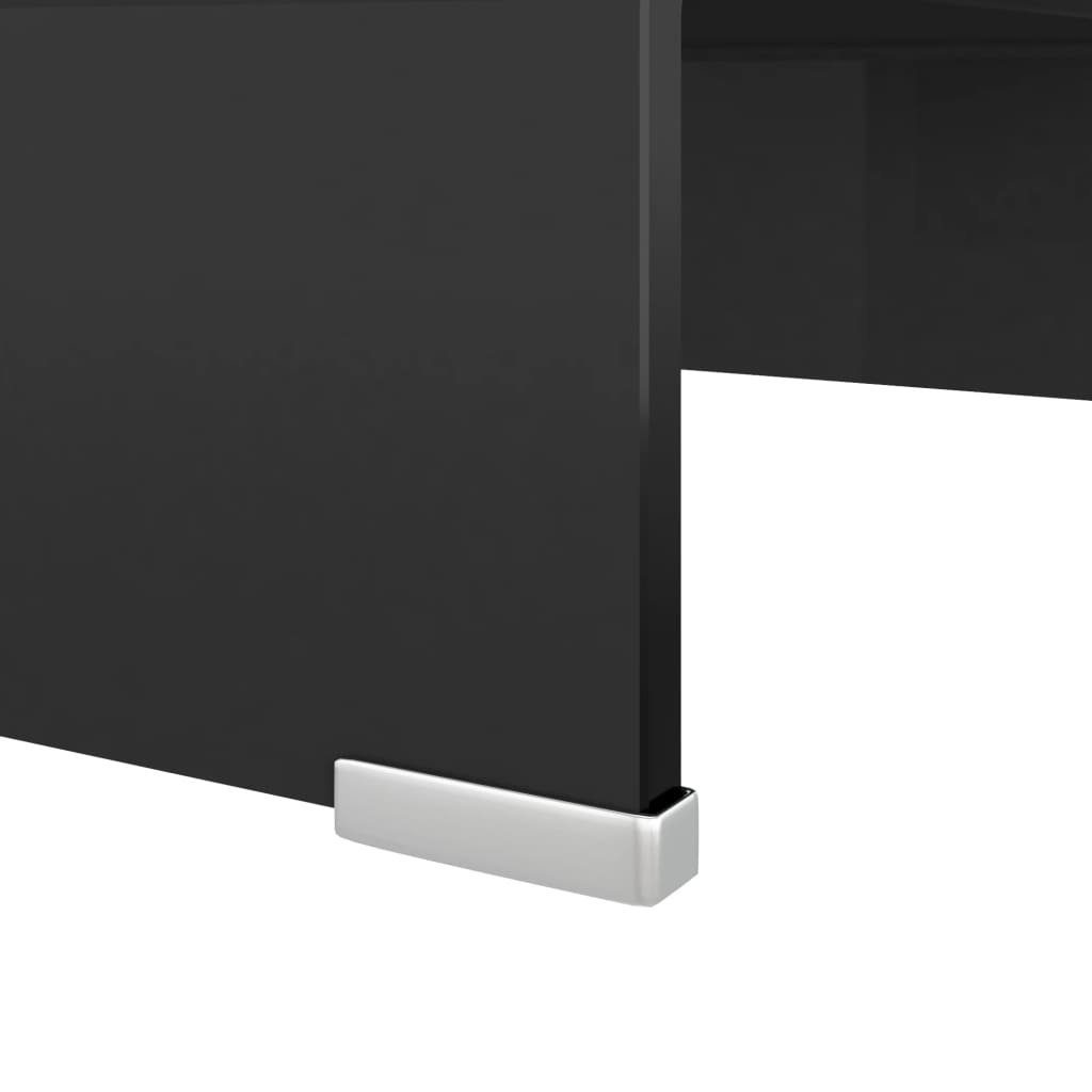 furnicato TV-Schrank TV-Tisch/Bildschirmerhöhung Glas cm Schwarz 40x25x11