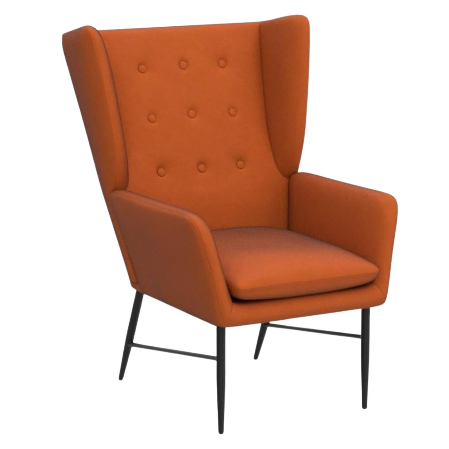 WAHSON OFFICE CHAIRS Loungesessel Samt-Retro Ohrensessel mit Armlehne für Wohnzimmer/Schlafzimmer