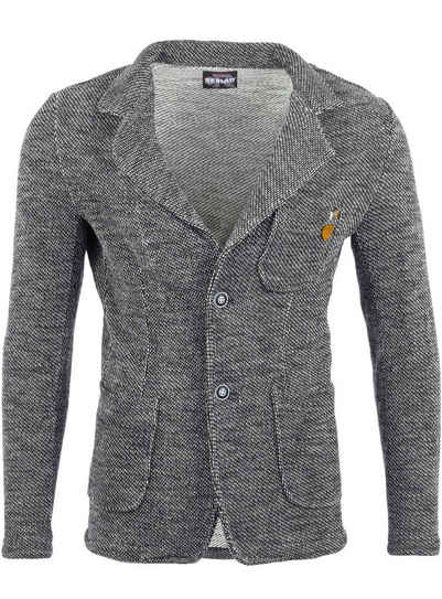 Reslad Stricksakko Reslad Herren Strick Sakko Blazer Strick-Jacke RS-1421 sportliches Stricksakko Sakko Blazer