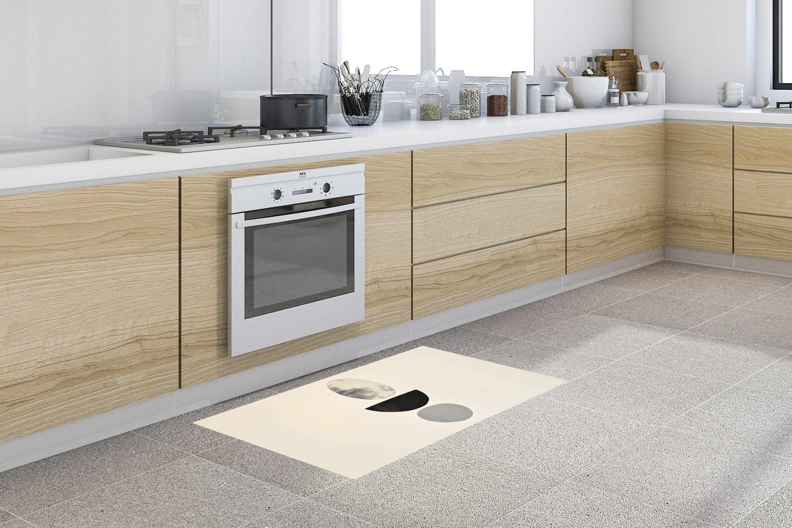 MuchoWow Küchenläufer Beige - Japandi - günstig online kaufen
