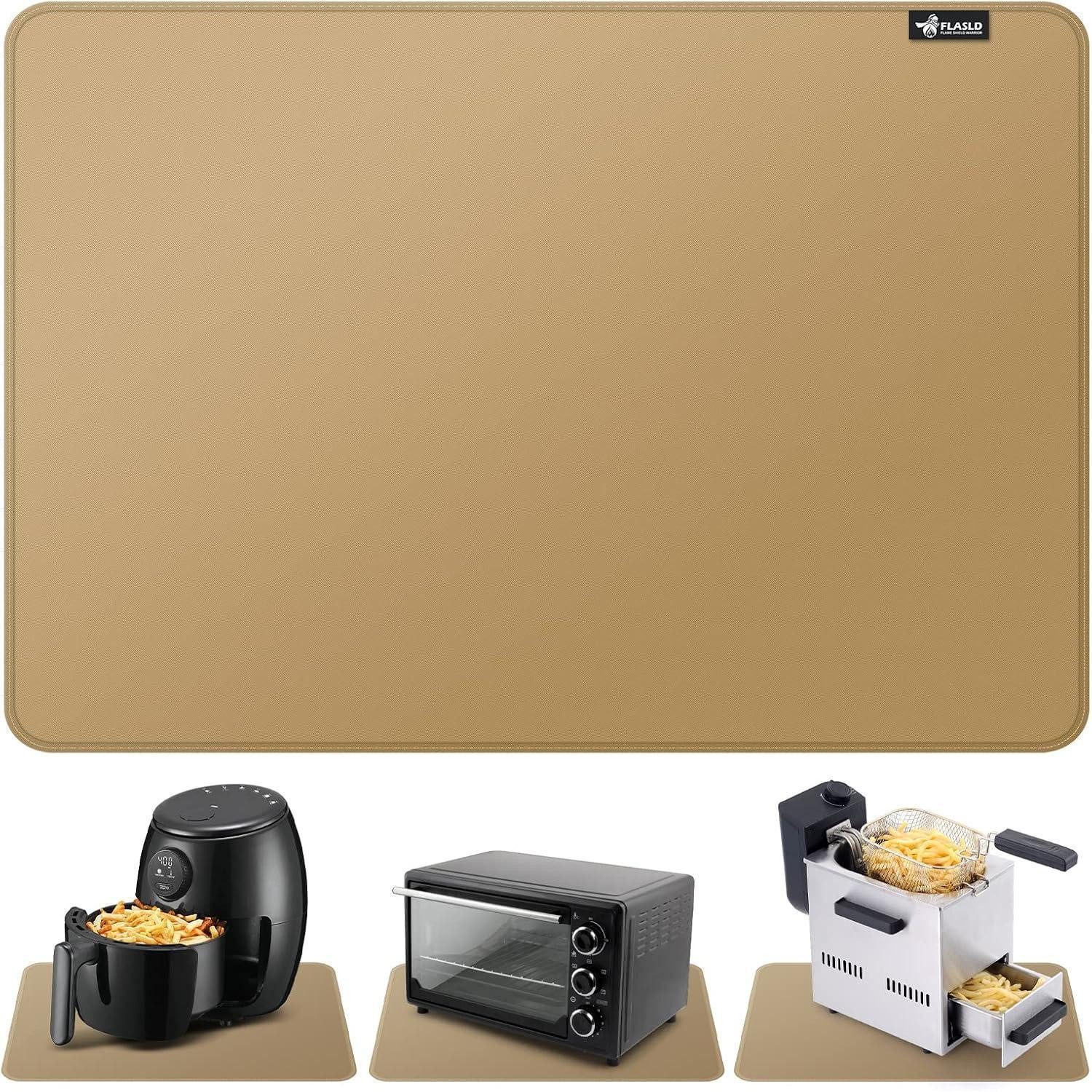 LuxusKollektion Antirutschmatte Hitzeschutzmatte Silikon 30x45cm Braun