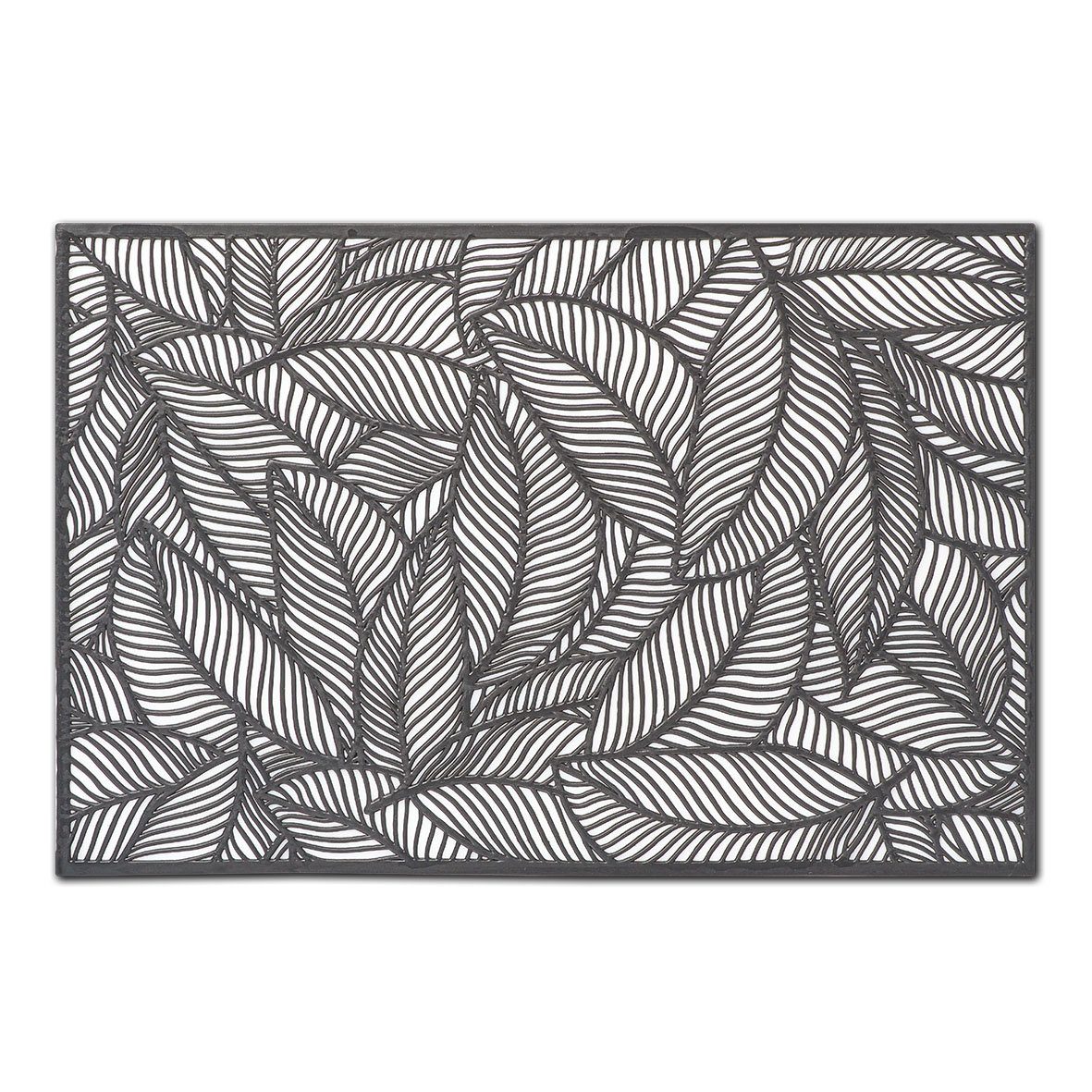 Platzset, Farn, Zeller Present, (1-St), Kunststoff, schwarz, 45 x 30 cm (1 Stück)