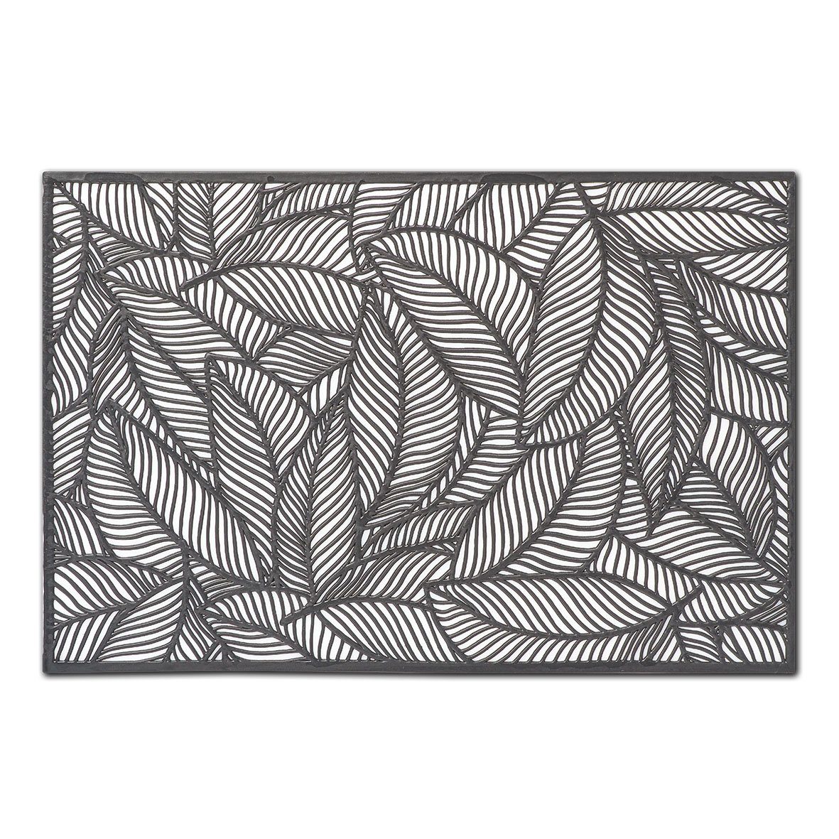 Zeller Present Platzset Farn, (1-St), Kunststoff, schwarz, 45 x 30 cm (1 Stück)