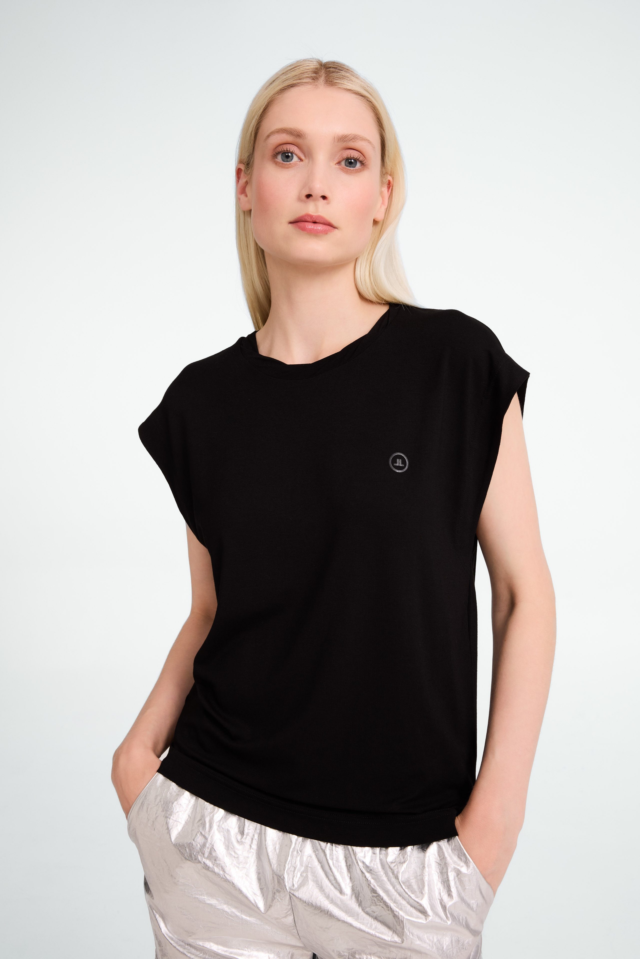 JANE LUSHKA T-Shirt Maria strech viscose logo top