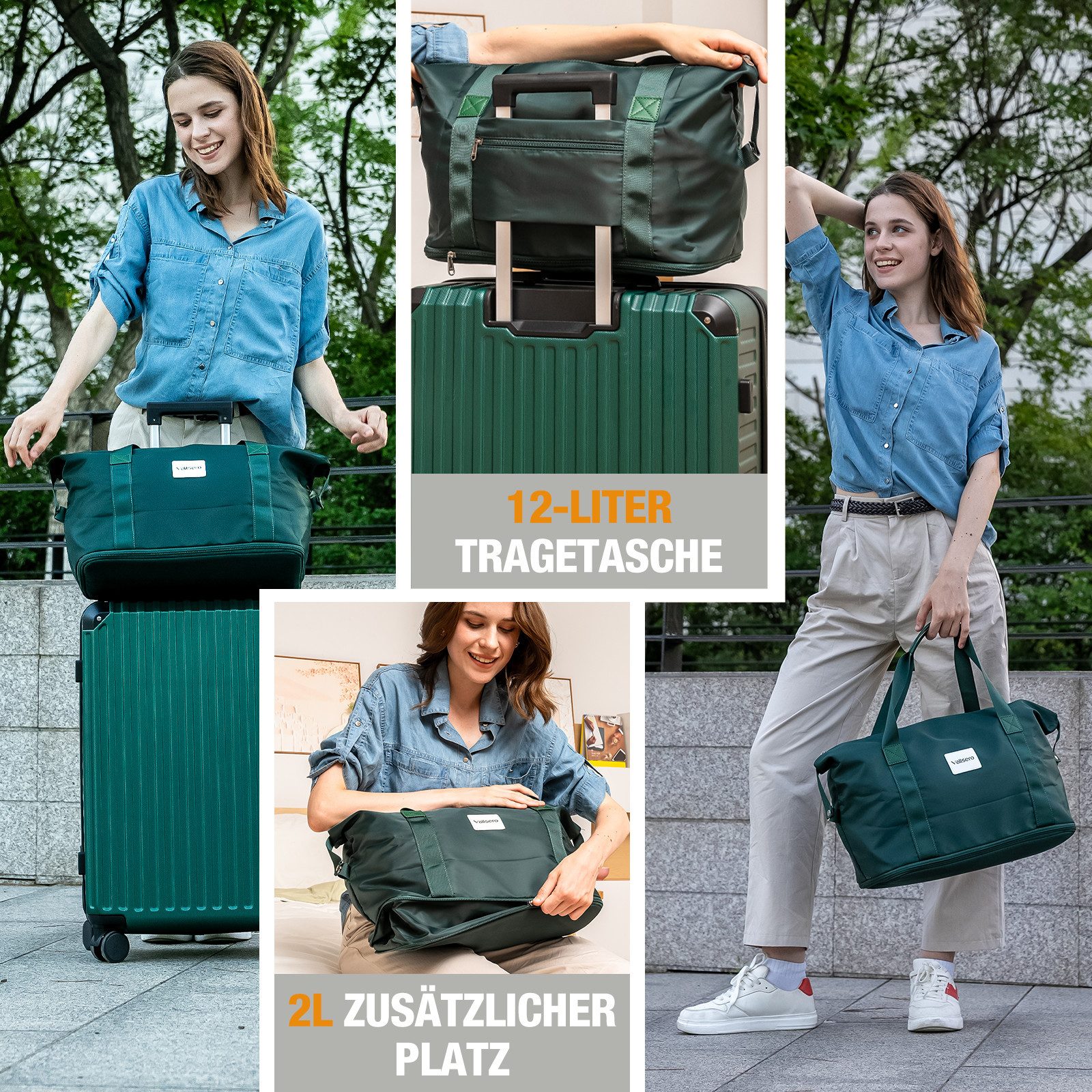 VALLSERO Trolleyset LG2 Hartschalen-Koffer set (S,M,L,XL) Rollkoffer, Reisekoffer, (Hartschalen Trolley 6-teiliges-set), Handgepäck 4 Rollen, ABS-Material, TSA Zollschloss, 6-teiliges Set
