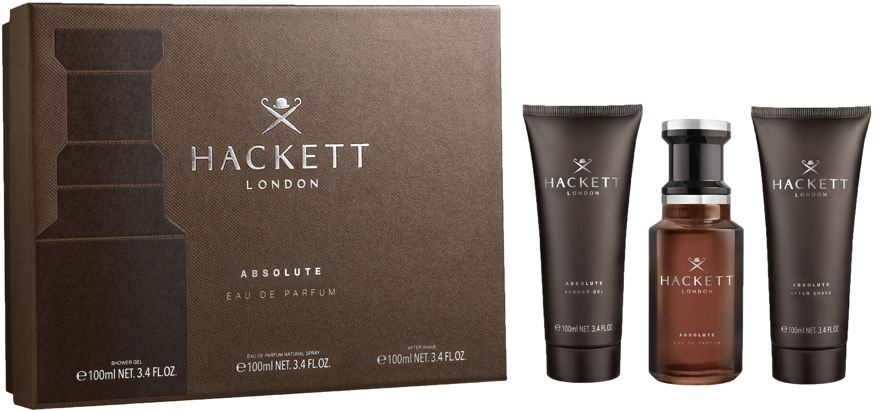 Duft-Set HACKETT ESSENTIAL Gift Set 100ml EdP + SG 100ml + Pen Spray 10ml