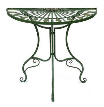 DanDiBo Konsolentisch Tisch Halbrund Wandtisch 93995 Beistelltisch Metall 80 cm Gartentisch, Halbtisch Halbrundtisch Wandkonsole Konsole Wand