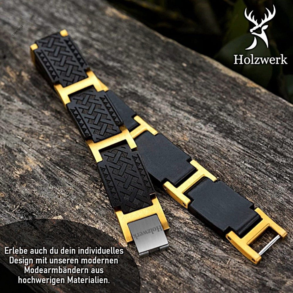 Holzwerk Gliederarmband Designer Holz Armband, Navaho Armkette, Holz Unikate inkl. Armbandkürzer, ideal als Geschenk