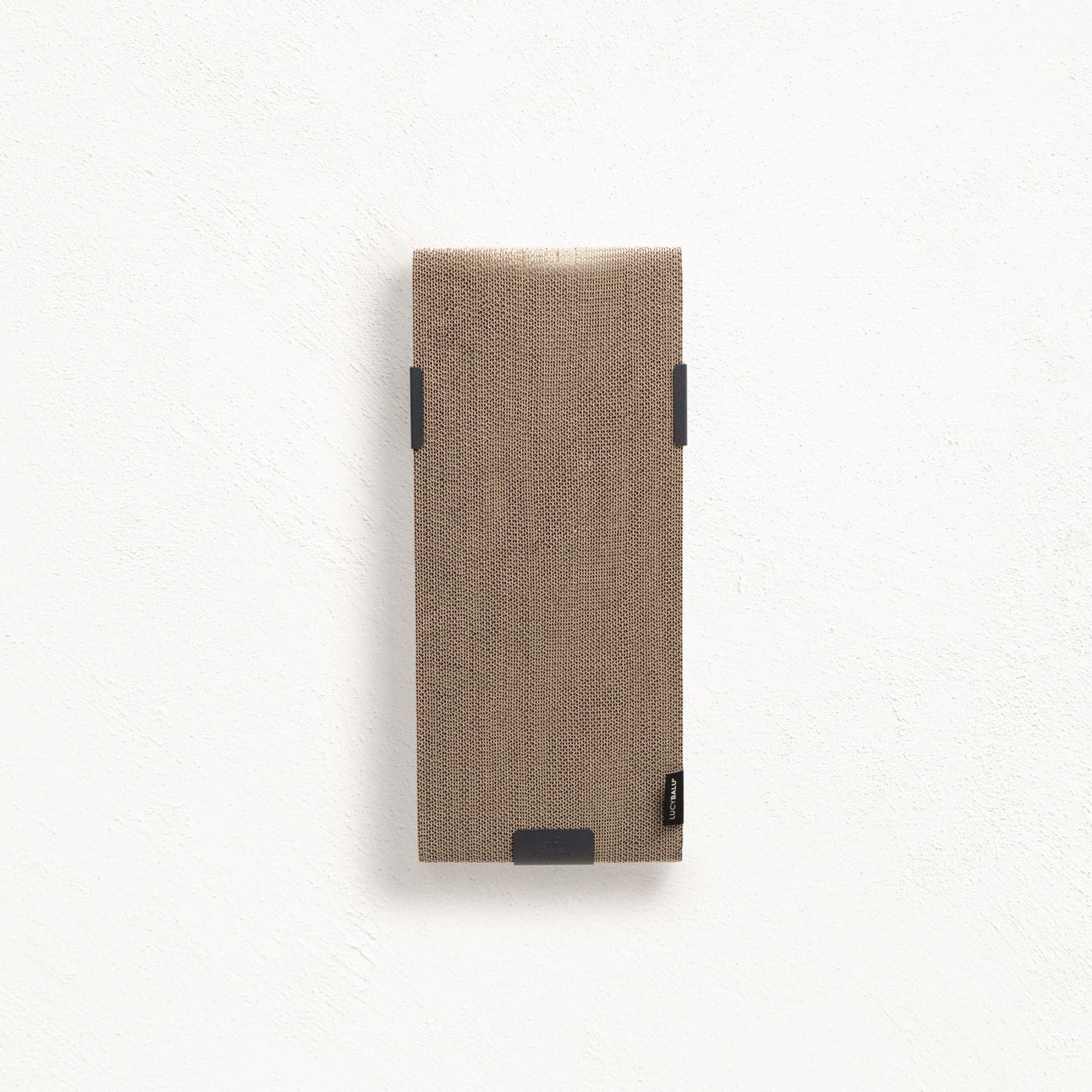 LucyBalu Kratzbrett WALLPAPER Katzen Kratzbrett aus Pappe mit Wandbefestigung aus Metall, Katzen Kratzmatte, umkehrbares Kratzpad für die Wand