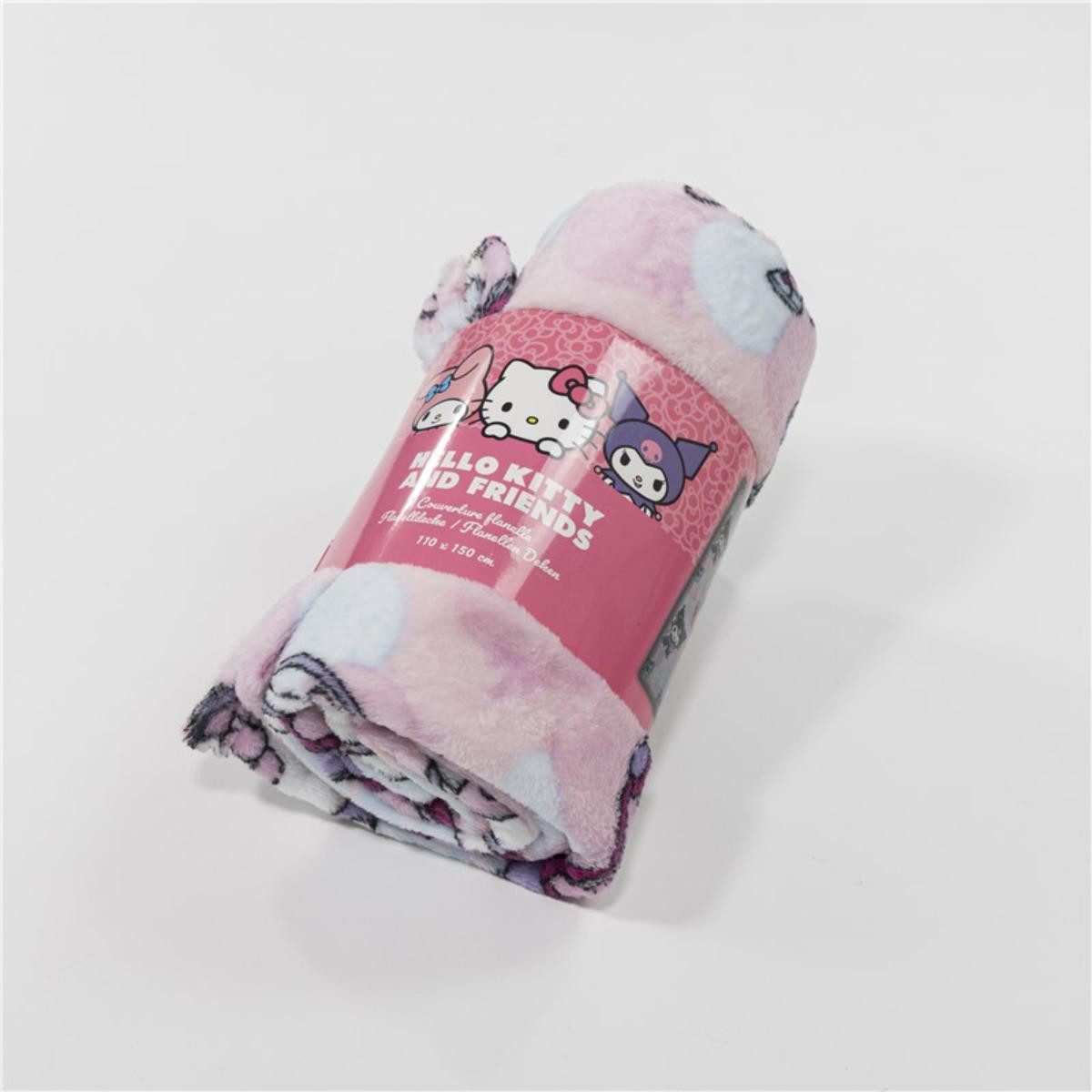 Wohndecke Warm Decke 110 × 150 cm Kinderdecke Flanell, Hello Kitty