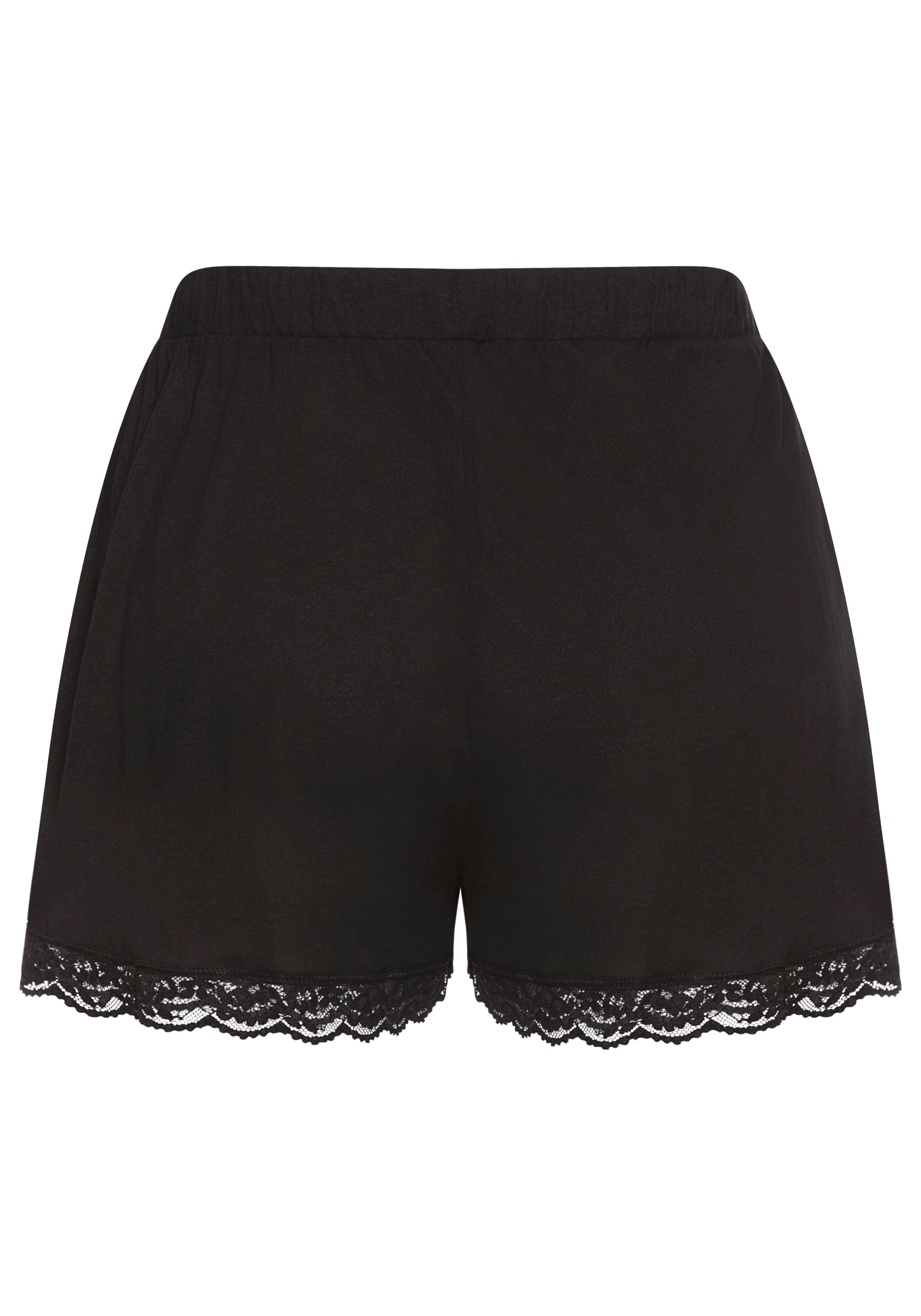 LASCANA Schlafhose mit Spitzenbesatz am Beinsaum günstig online kaufen