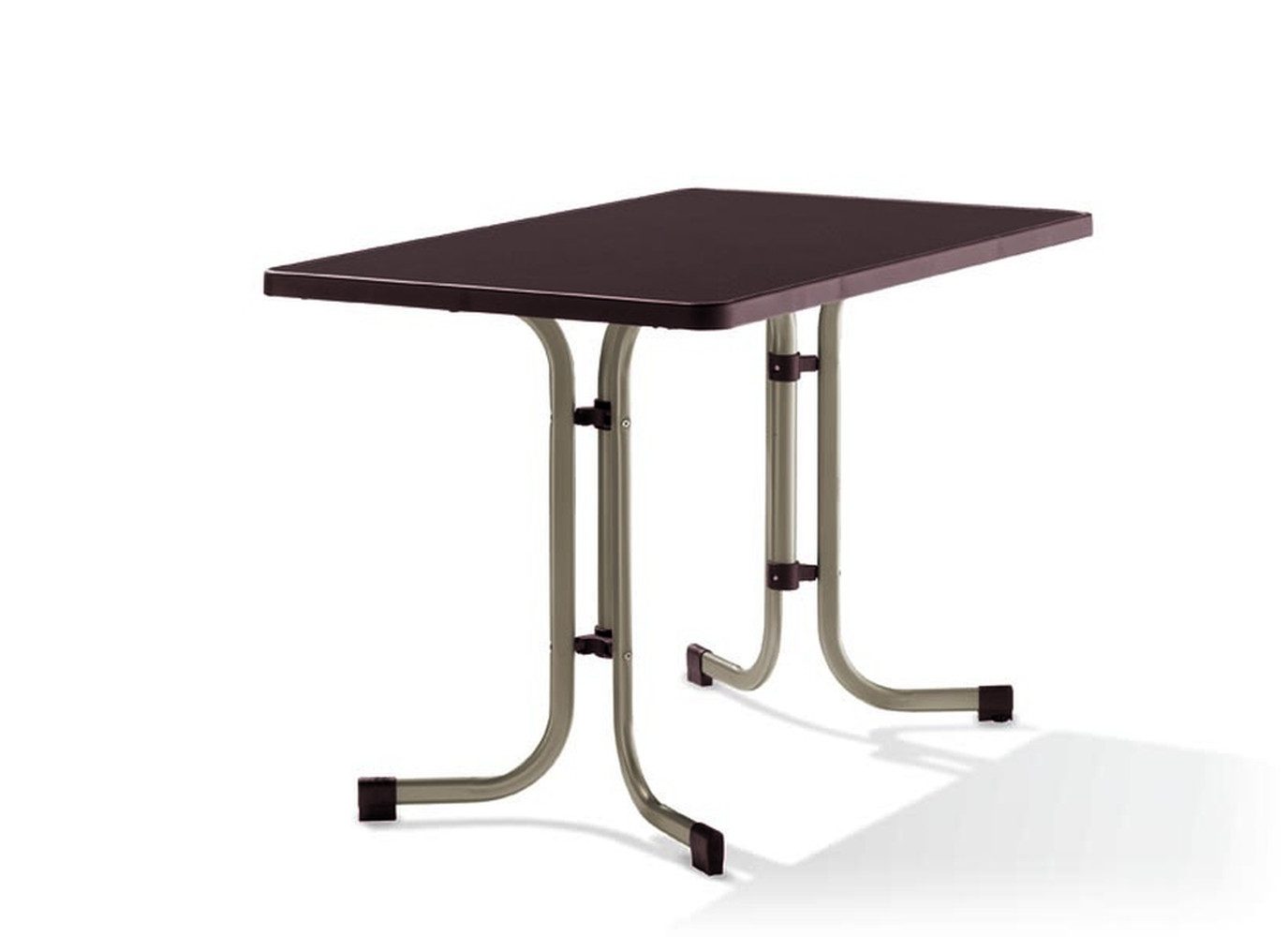 Sieger Gartenmöbel Klapptisch in Schiefer Mocca, mecalit®-PRO - 115x72x70cm (BxHxT)