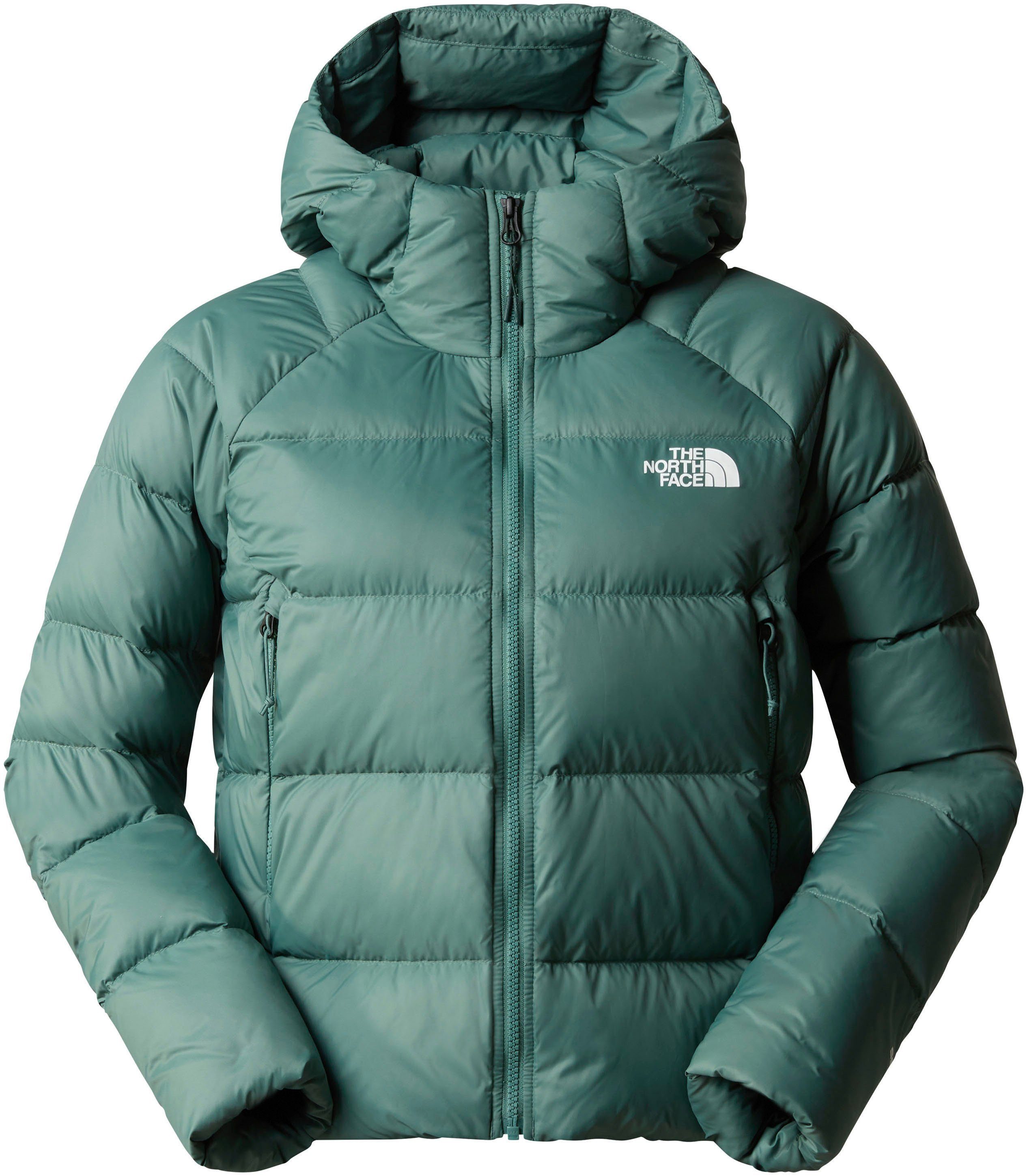 DOWN green WASSERABWEISEND Face HOODIE ATMUNGSAKTIV Daunenjacke (1-St) und The North - HYALITE EU W