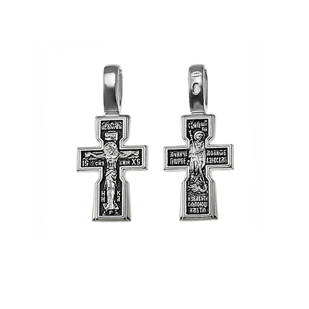 Sterling Silber Kreuz Russi Orthodoxe NKlaus Kreuzanhänger Anhänger 925