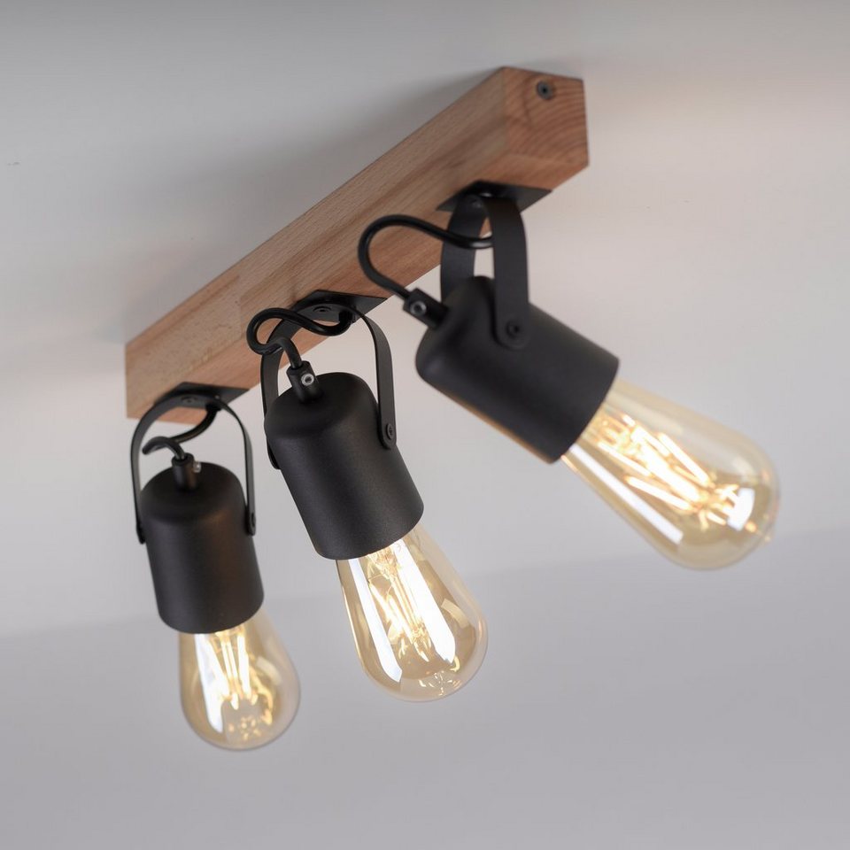 Leuchten Direkt Wandleuchte CANOP, ohne Leuchtmittel, ExklusiveE27, Moderne  Wand- und Deckenlampe im Industrial Style