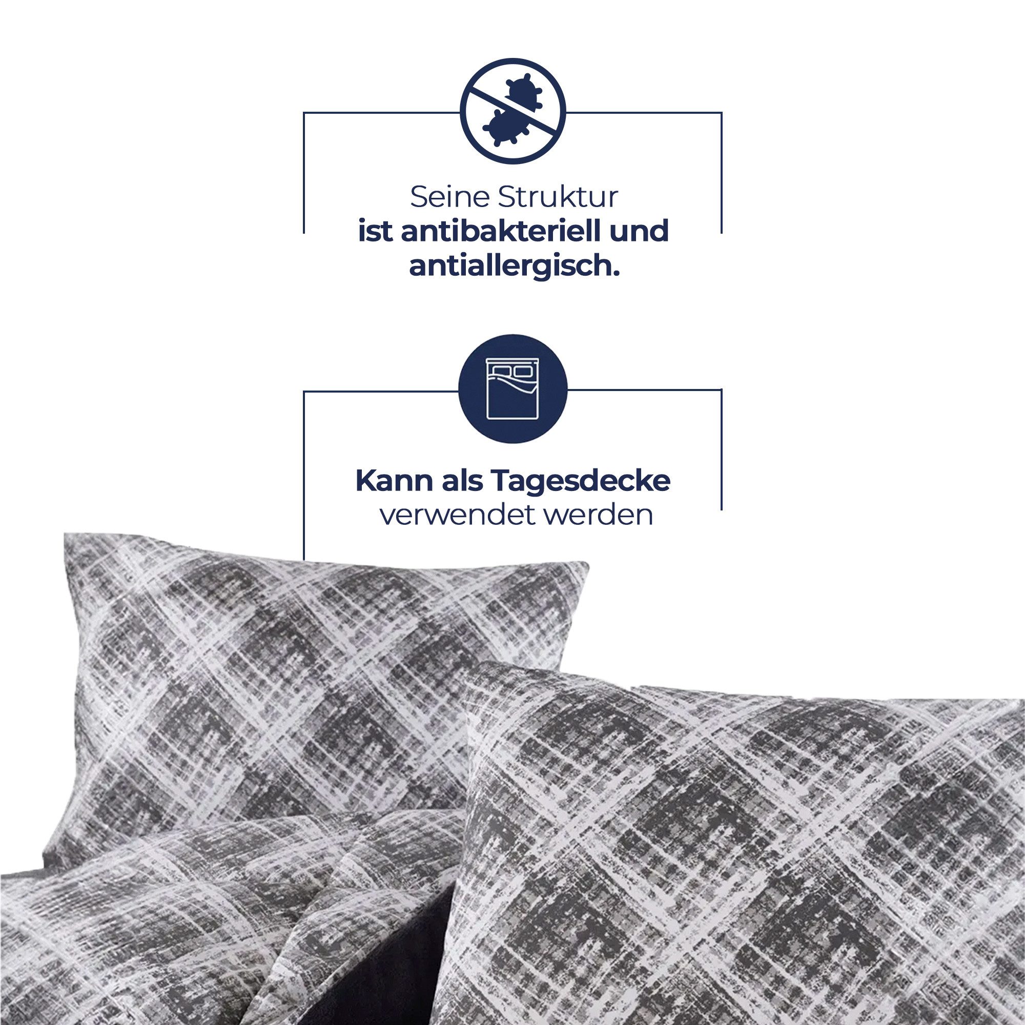 Nordic Schiller 4-Jahreszeitenbett Welsoft Doppelseitiges Bettdecke, Füllung: 300 g/m2 Original-Silikonfaser-Füllung, (ohne Kissenbezüge)