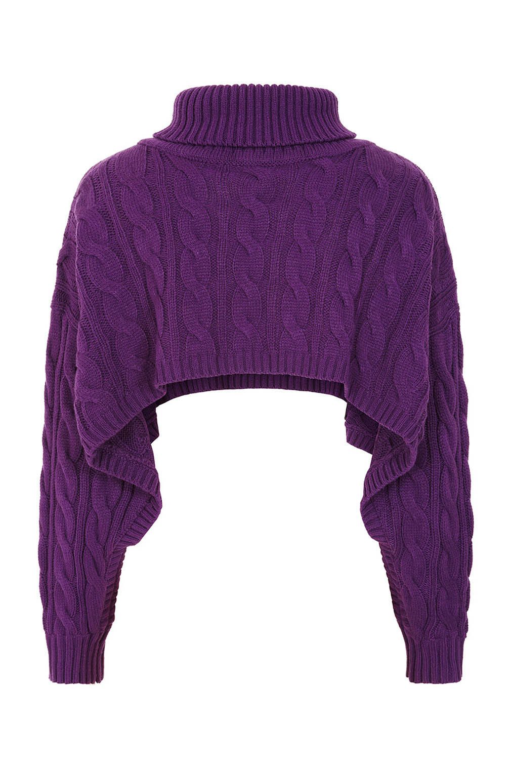 Banned Strickpullover Knitcore Chaos Jumper Bauchfrei Crop Top Gothic