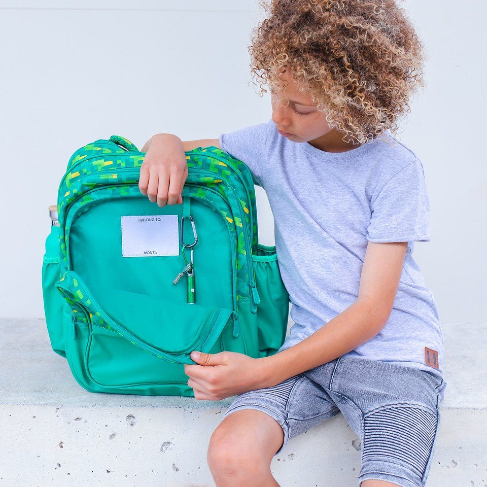 Rucksack - Großer Mädchen Kinderrucksack Jungs, Kinder MontiiCo und für für Schultasche Pixels