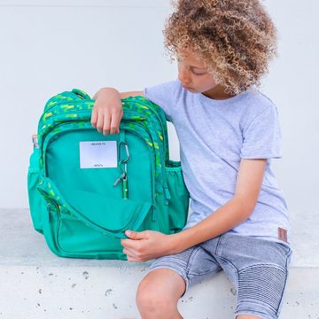 MontiiCo Kinderrucksack Großer Rucksack für Kinder - Schultasche für Mädchen und Jungs, Pixels