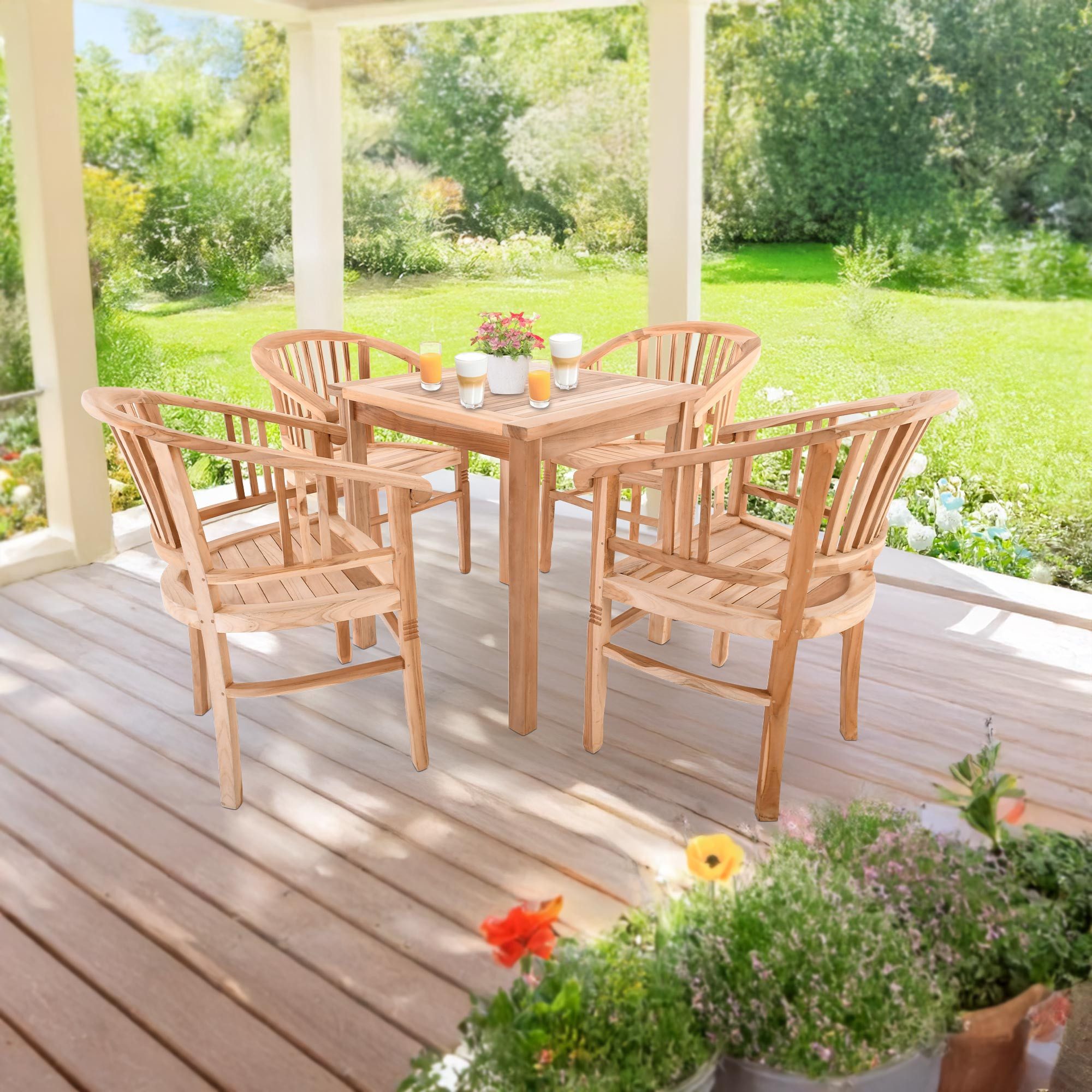 Raburg Gartentisch Esstisch Teakholz, wetterfestes Teak, günstig online kaufen