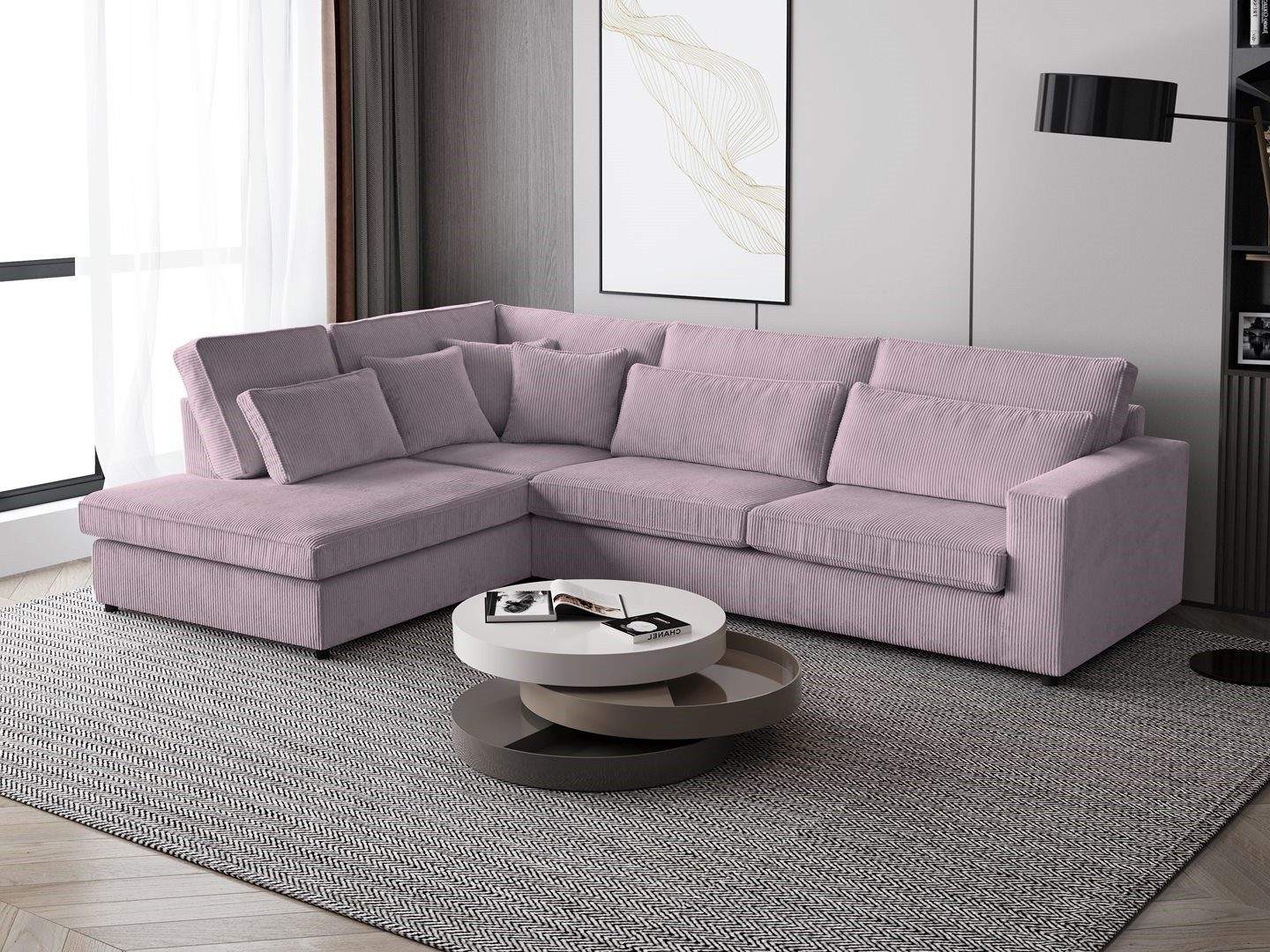 Beautysofa Ecksofa mit dekorativen Kissen PARMA, günstig online kaufen