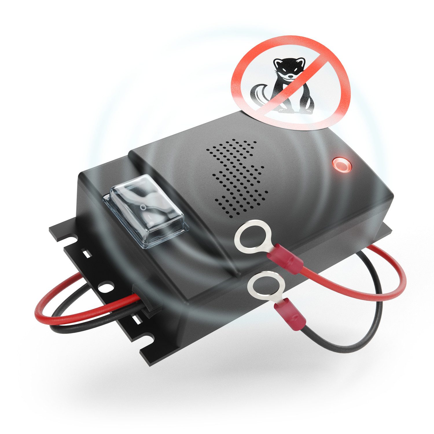greate. Ultraschall-Tierabwehr 1x Marderschreck Auto, 12V Batterieanschluss, Motorraum, Mader Abwehr, 1-tlg.