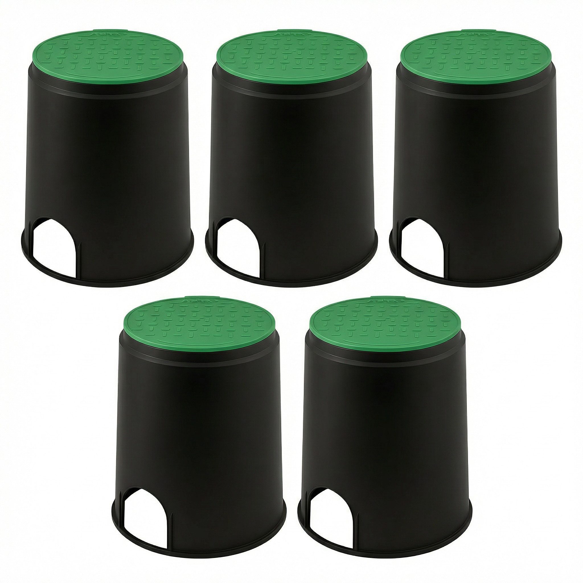 INTERGARDEN Bewässerungsventilbox 5er Set Bodeneinbaudose, 20x23,5cm, Bewässerung Garten, Ventilbox