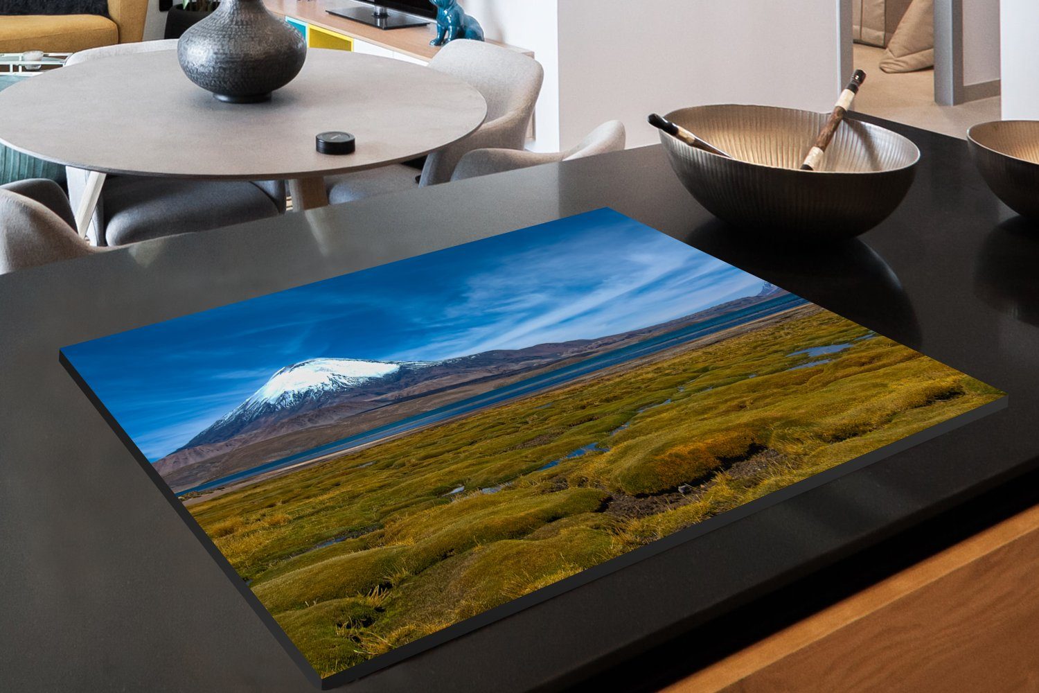 Herdblende-/Abdeckplatte Schutz für Südamerika, (1 MuchoWow Umwelt Induktionskochfeld im cm, tlg), 81x52 Vinyl, die Ceranfeldabdeckung küche, in Lauca-Nationalpark