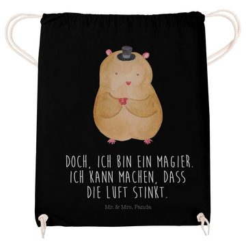 Mr. & Mrs. Panda Sporttasche Hamster Hut - Schwarz - Geschenk, Sporttasche, Tiermotive, Stoffbeute (1-tlg), Weiche Kordel