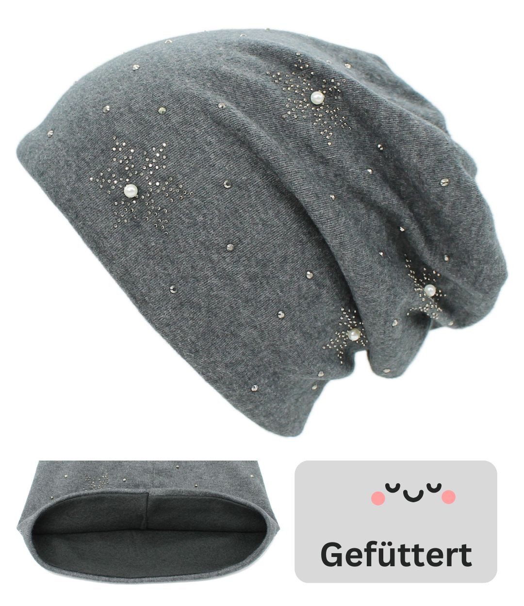 dy_mode Beanie Damen Beanie Mütze mit Glitzer – Gefütterte Beanie für kalte günstig online kaufen