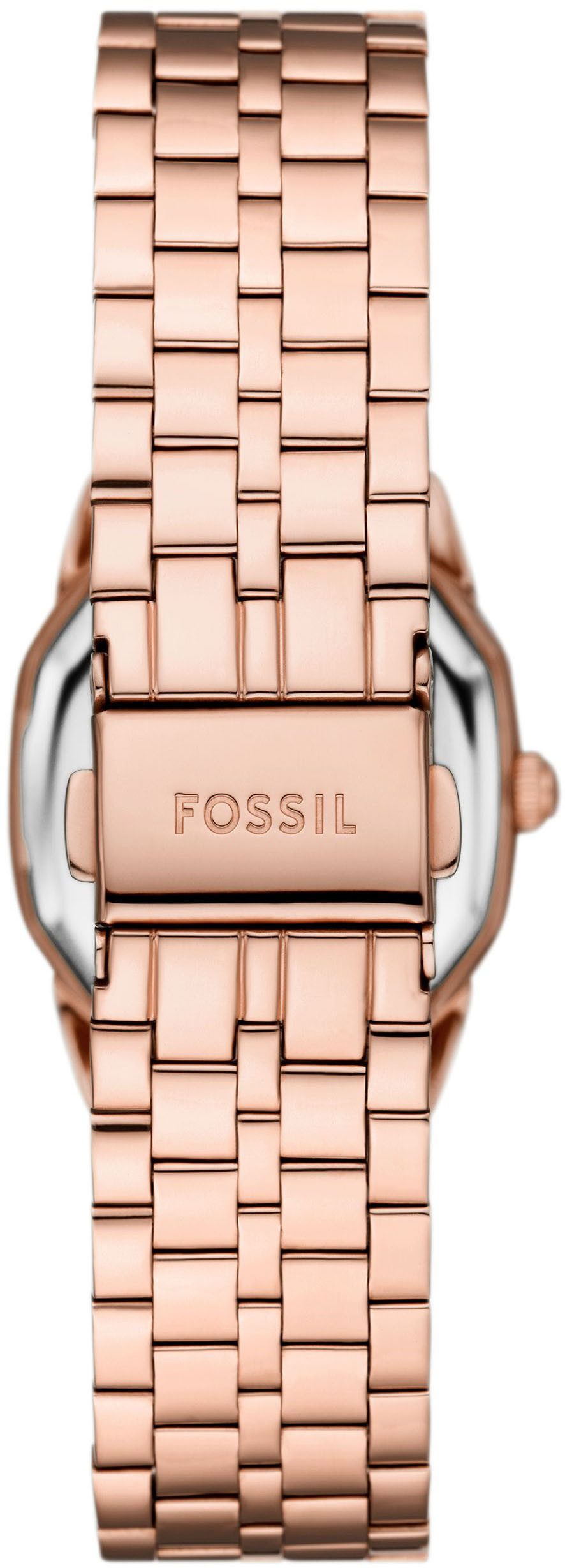 Fossil Quarzuhr Harlow ES5386, Armbanduhr, Damenuhr, Edelstahlarmband, analog