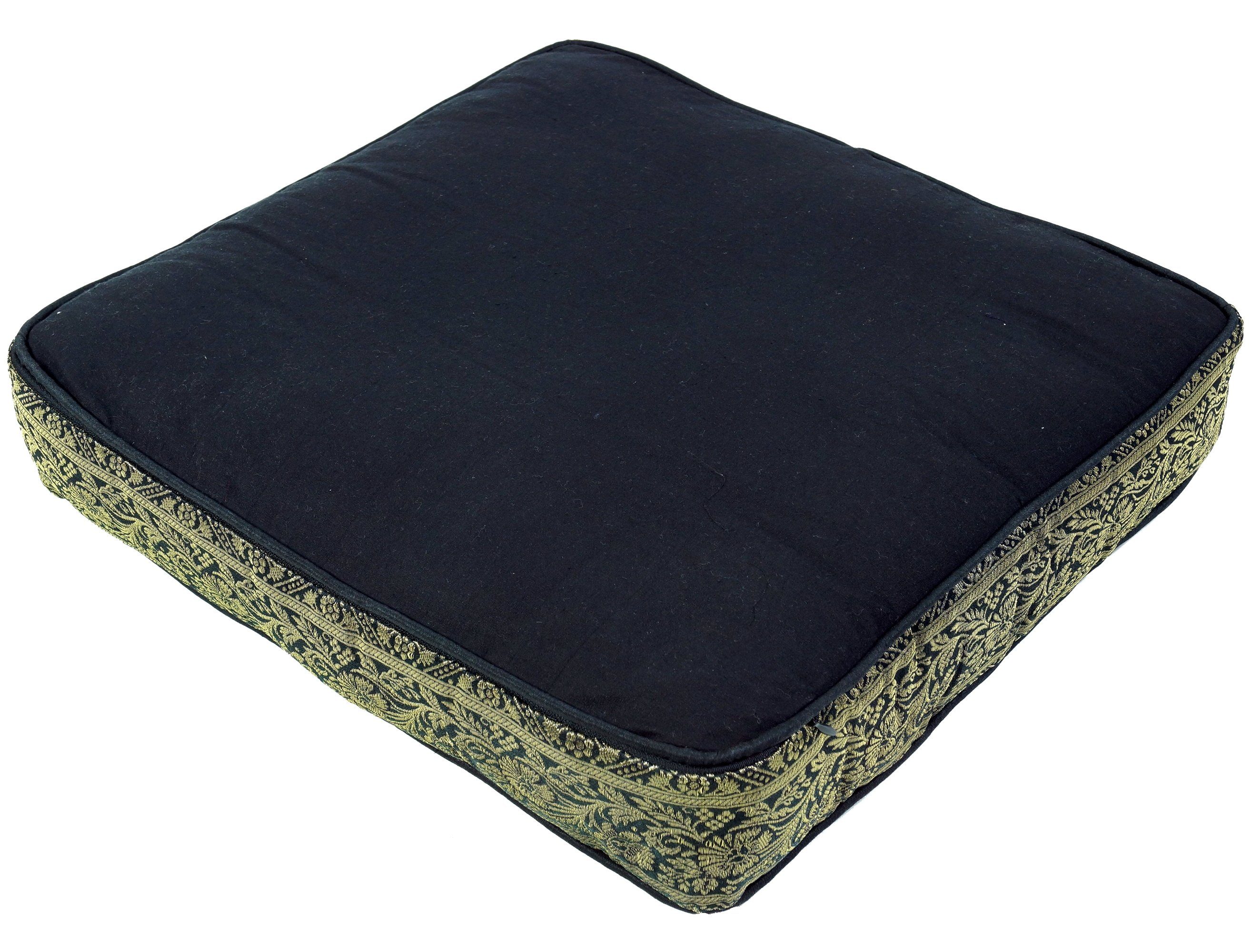 Guru-Shop Sitzkissen Orientalisches eckiges Patchwork Kissen 40 cm,..