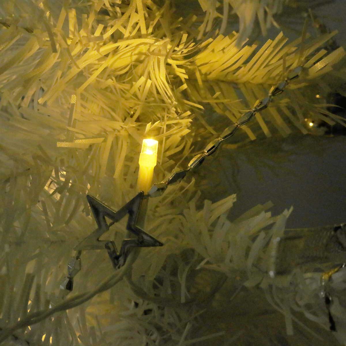 STAR TRADING LED-Lichterkette LED Batterie Tannenbaum "MiniTree" weiß, mit Timer