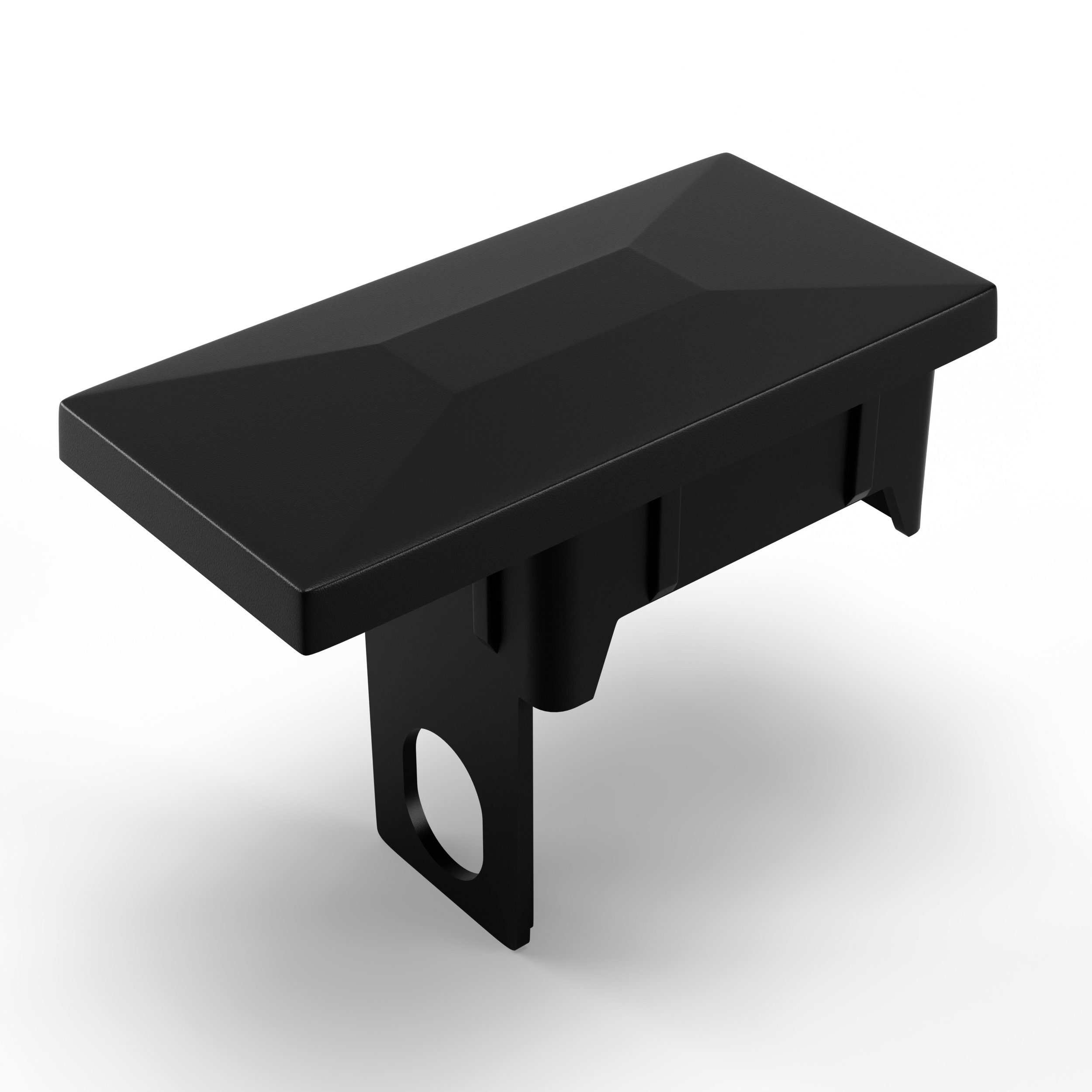 Qualinos Pfostenkappe Sicherungssteg für Doppelstabmattenzaun Zaunpfosten 60x40 mm UV-stab. (Mehrpack, 10 St., Für 60x40mm Metallpfosten mit Sicherrungssteg), UV-Stabilisiert, Frostsicher, Made in Germany, zum Vernieten