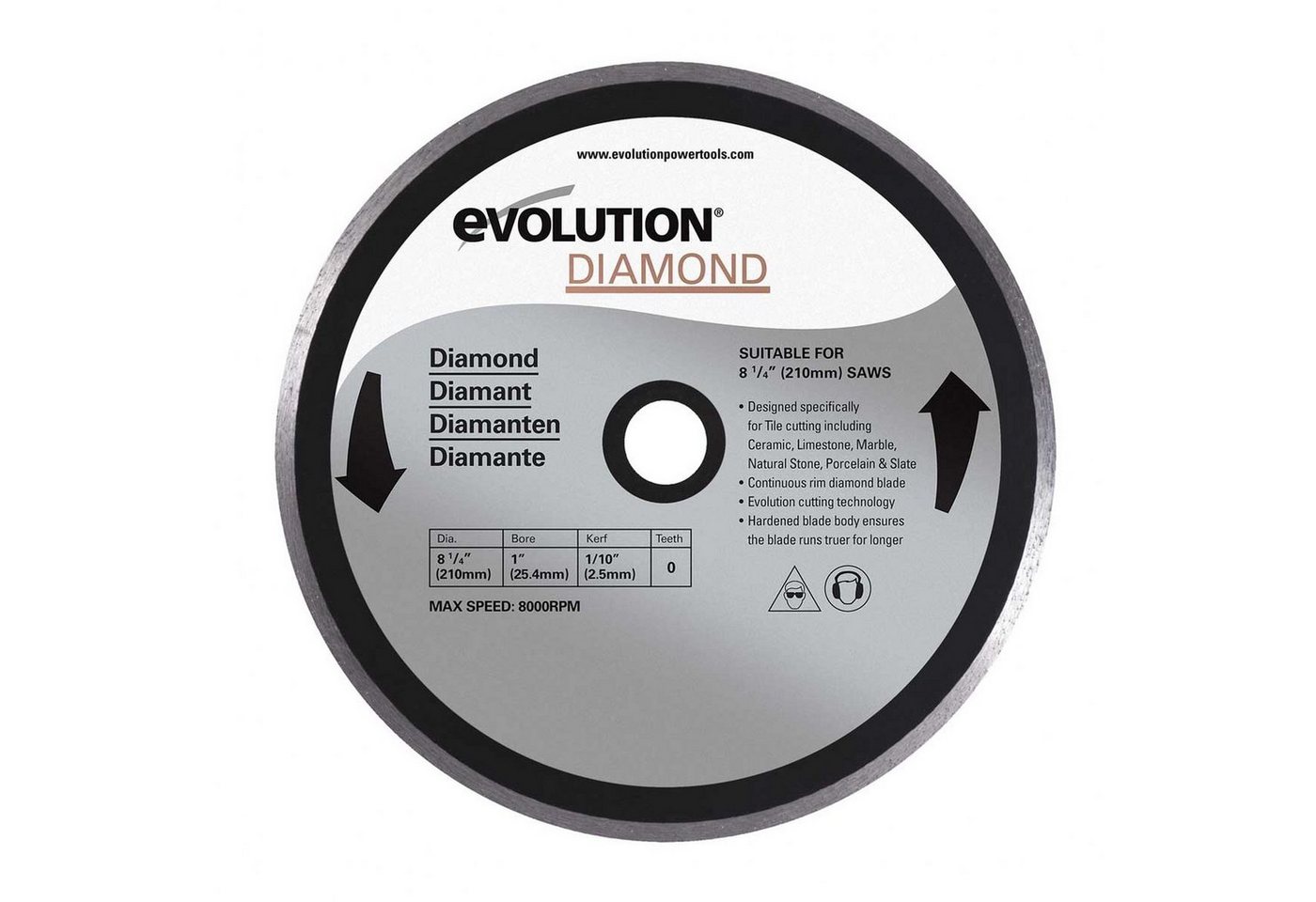 Thumbnail - EVOLUTION Diamantsegmentsägeblatt Sägeblatt 210mm (7-14) Diamantscheibe
