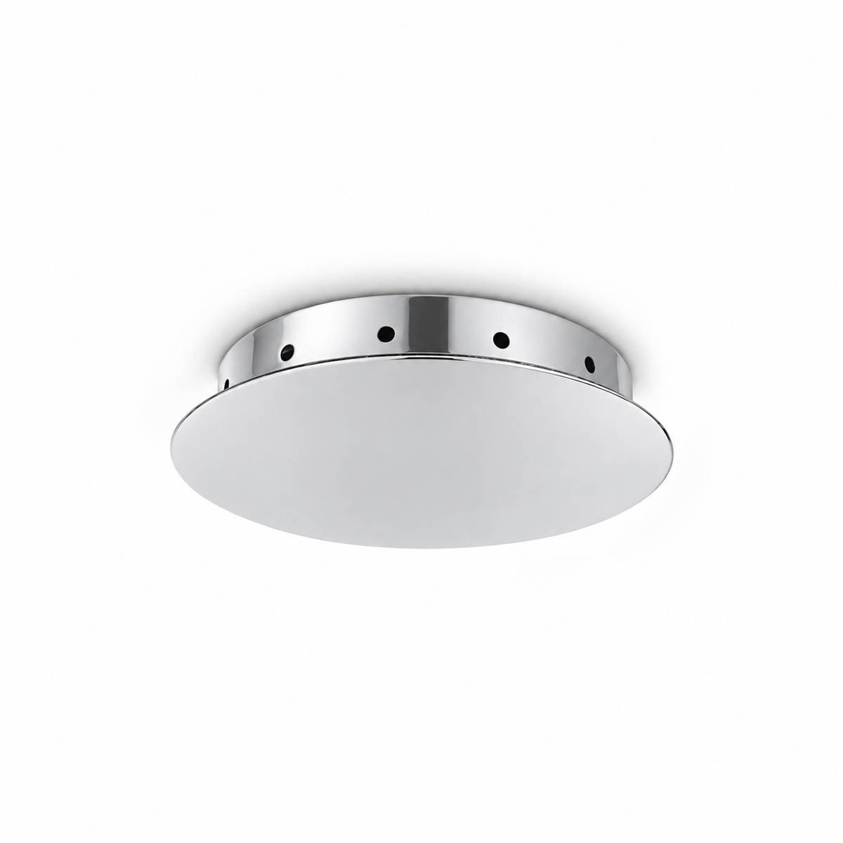 Ideal Lux Lampen-Verteiler Lampen Baldachin magnetisch rund 12-fach, Magnetische Abdeckung, 12 seitliche Kabelauslässe, Ø 18 cm, Höhe 3 cm
