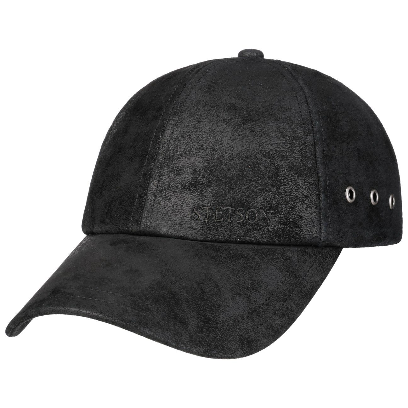 Stetson Baseball Cap (1-St) Ledercap Metallschnalle