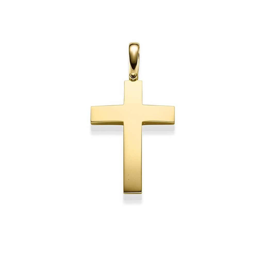 Kreuzanhänger Anhänger Kreuz massiv Gold 585 14 Karat Gold sehr groß Gewicht 10,4 g