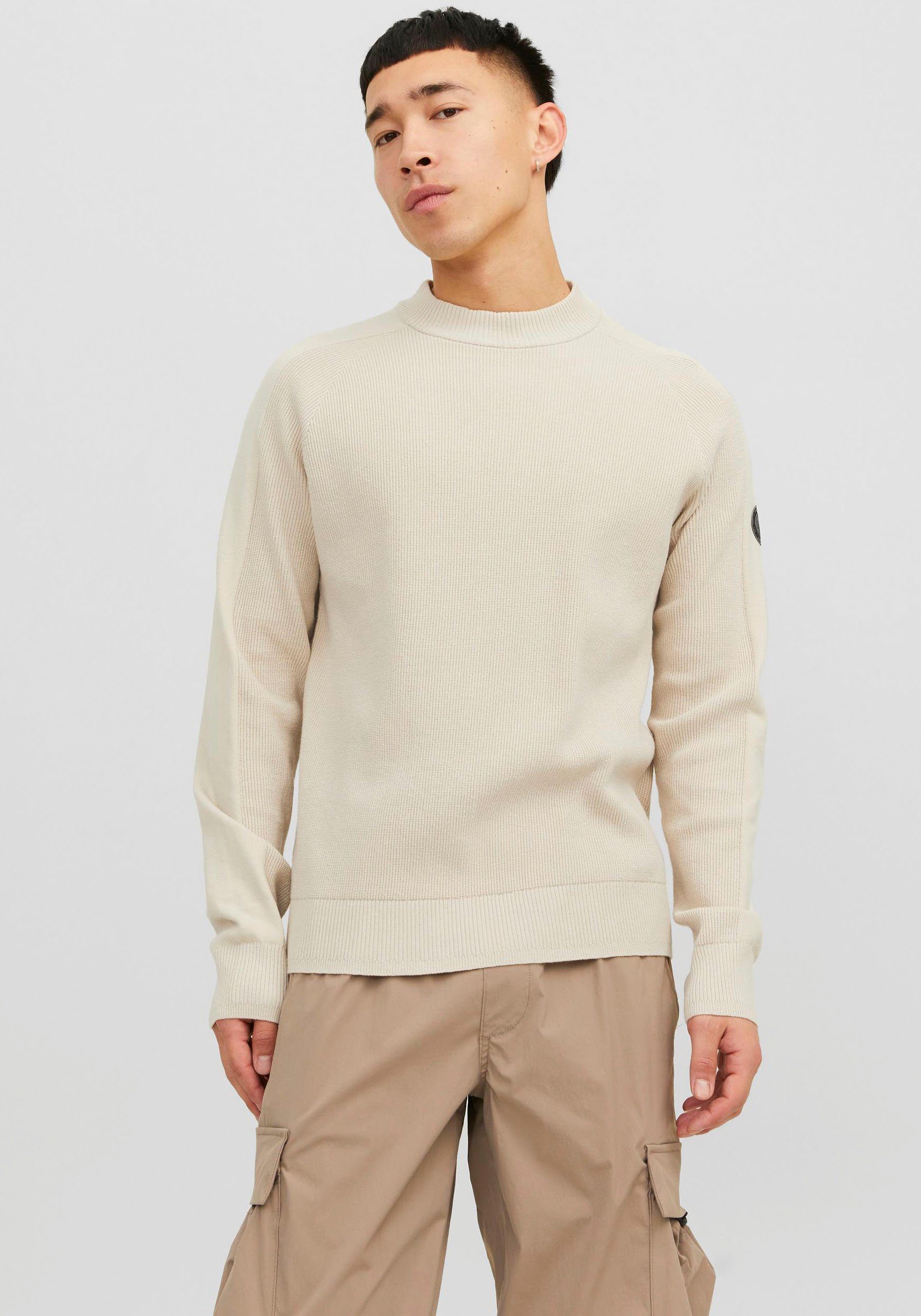 Jack & Jones Stehkragenpullover JCOFILO KNIT MOCK NECK SN