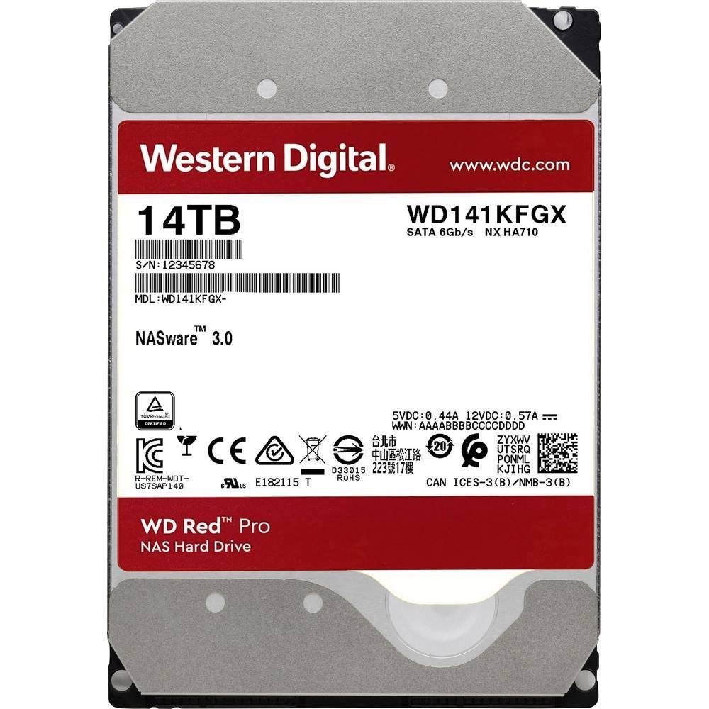 Western Digital Interne Festplatte 8.9 cm (3.5 Zoll) SATA 6 Gb/s 16 TB Bulk WD161KFGX HDD-Festplatte, optimiert für 24 h-Betrieb, optimiert für Server-Betrieb