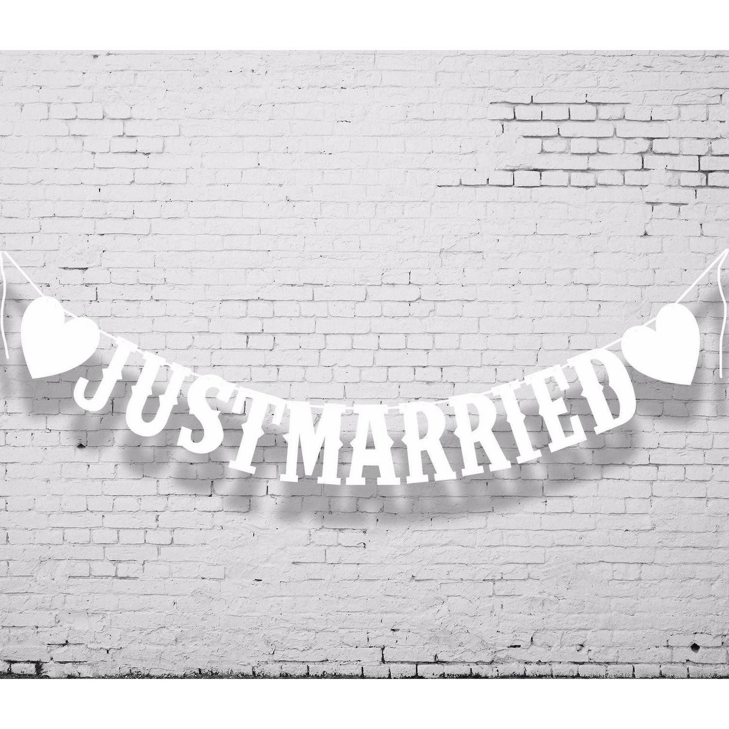 LuxusKollektion Girlande Just Married Girlande Vintage Hochzeitsbanner