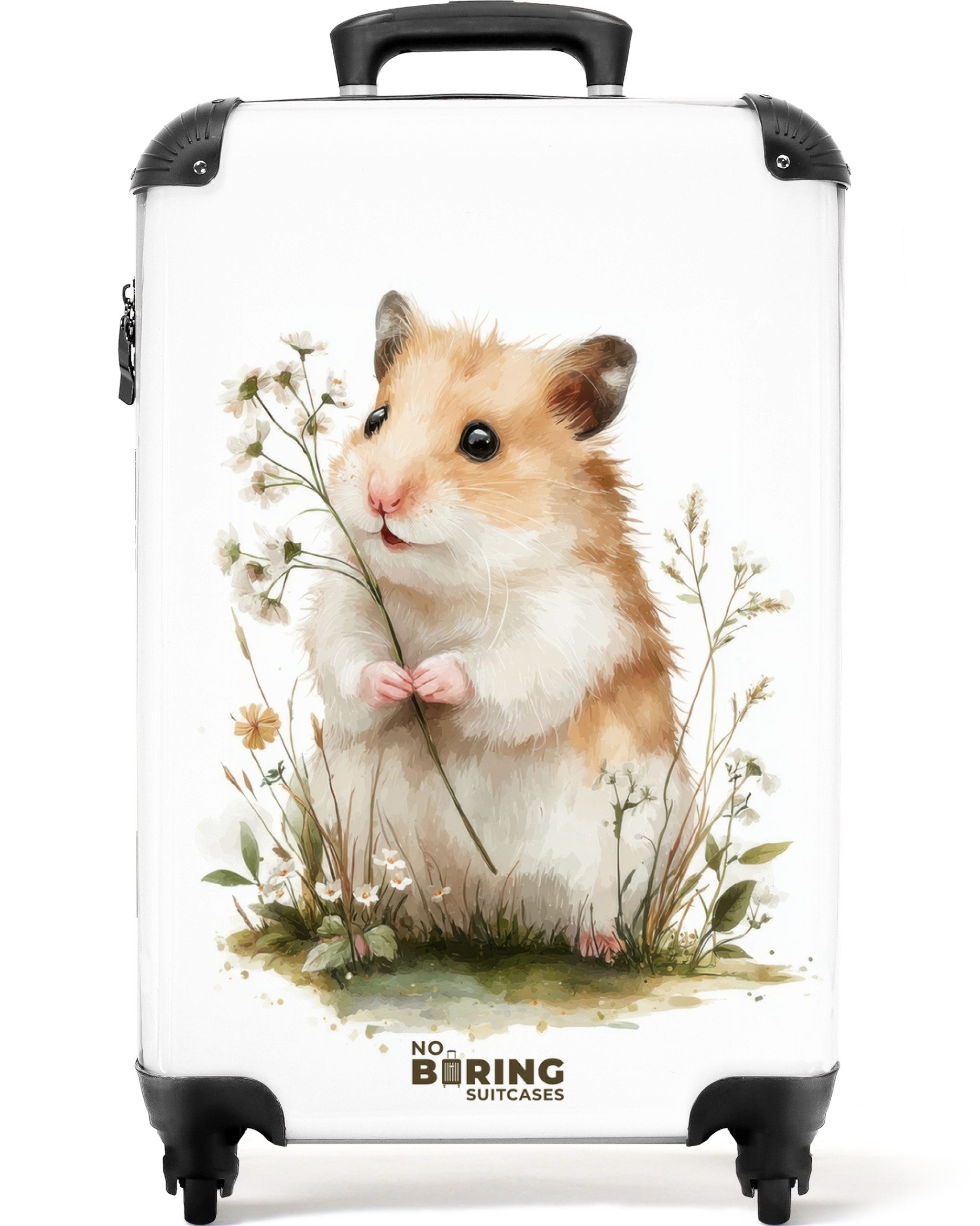 Kinderkoffer Hamster mit Blumen 55x35x20cm