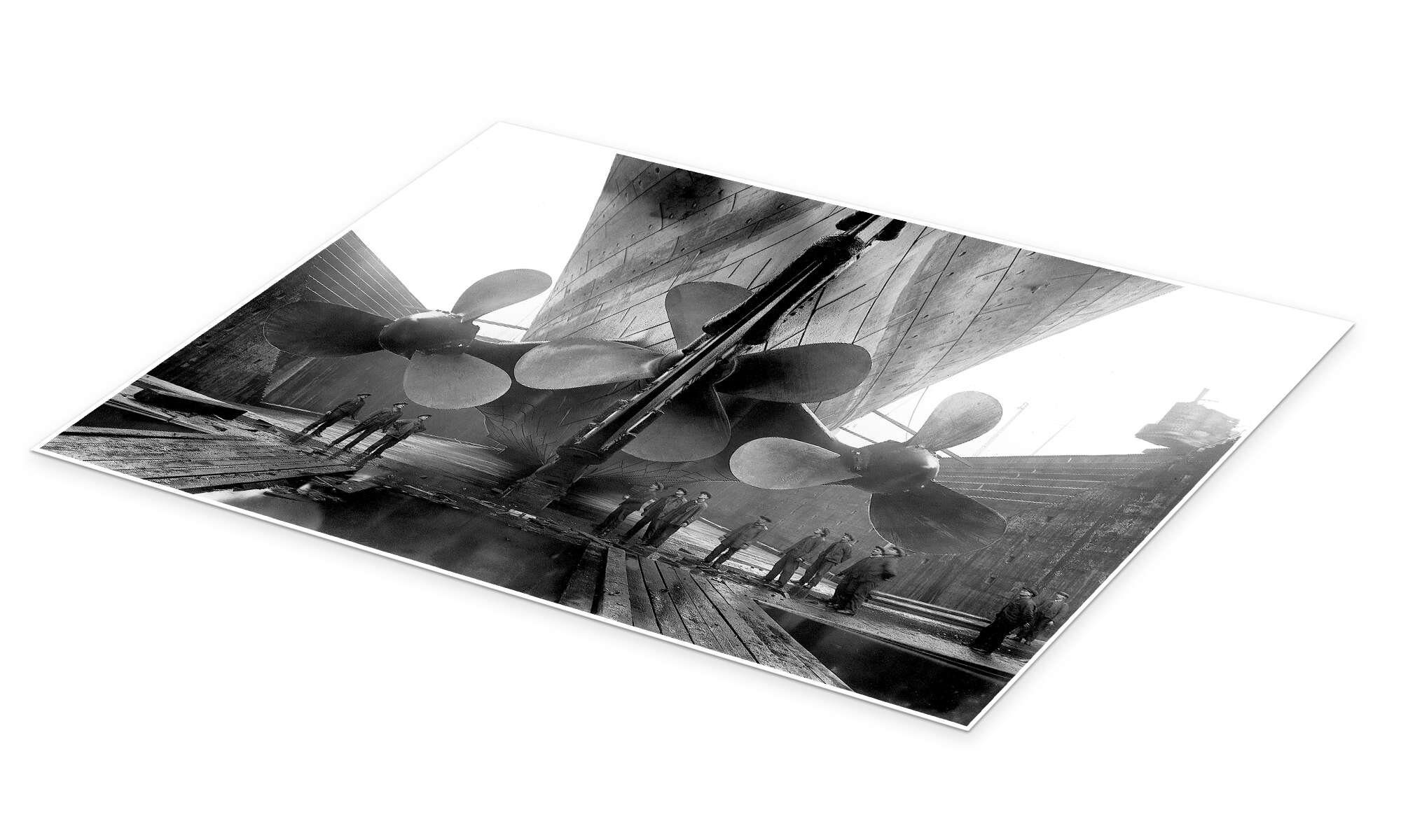 Posterlounge Wandbild Werftarbeiter unter der Titanic, John Parrot, erhältl günstig online kaufen