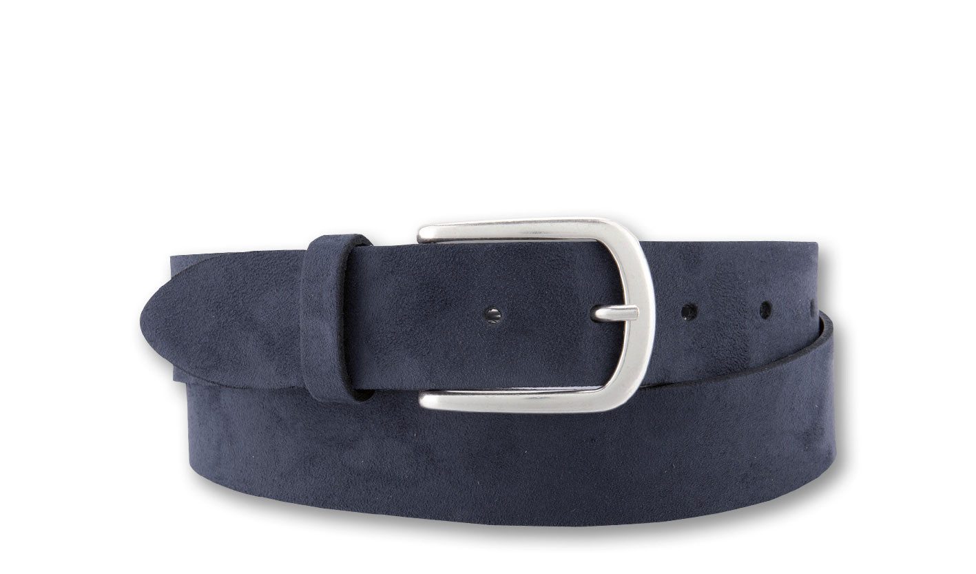 BERND GÖTZ Ledergürtel mit silberfarbener Schließe