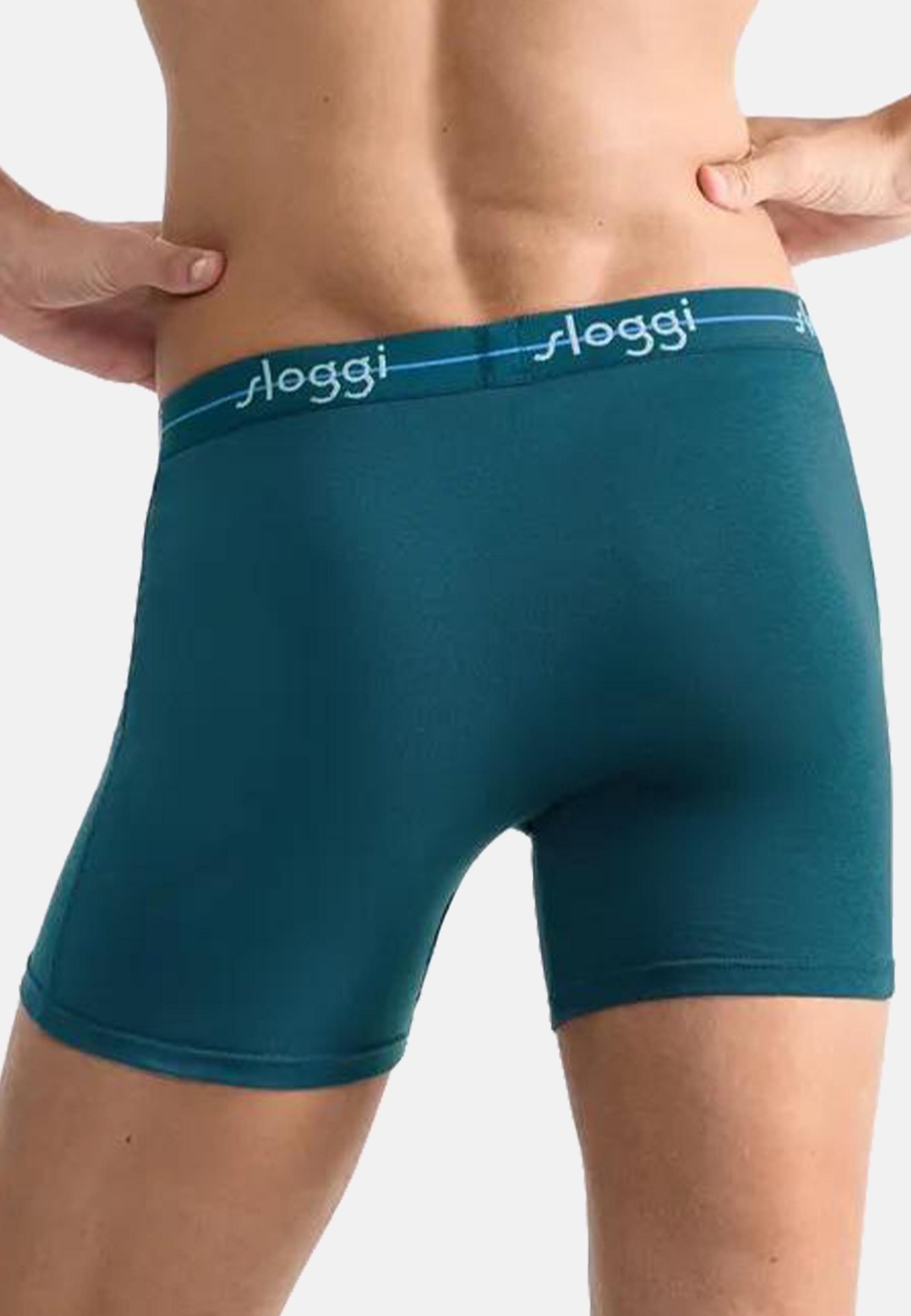sloggi Retro Boxer 6er Pack Start (Spar-Set, 6-St) Long Short / Pant - Baumwolle - ohne Eingriff - Atmungsaktiv