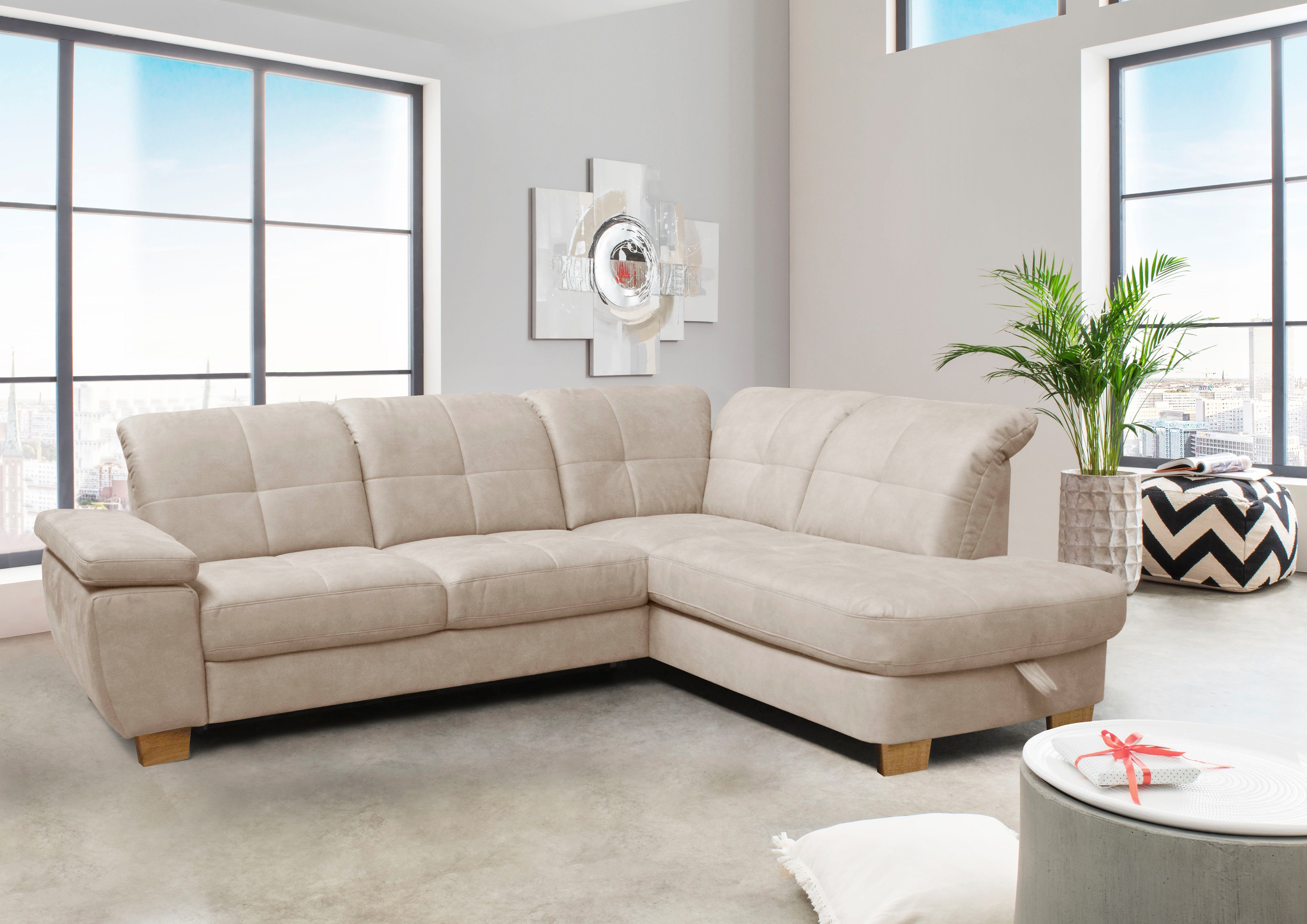 alina Ecksofa Karima, inkl. Rückenlehnenverstellung, wahlweise mit Bettfunktion und Stauraum