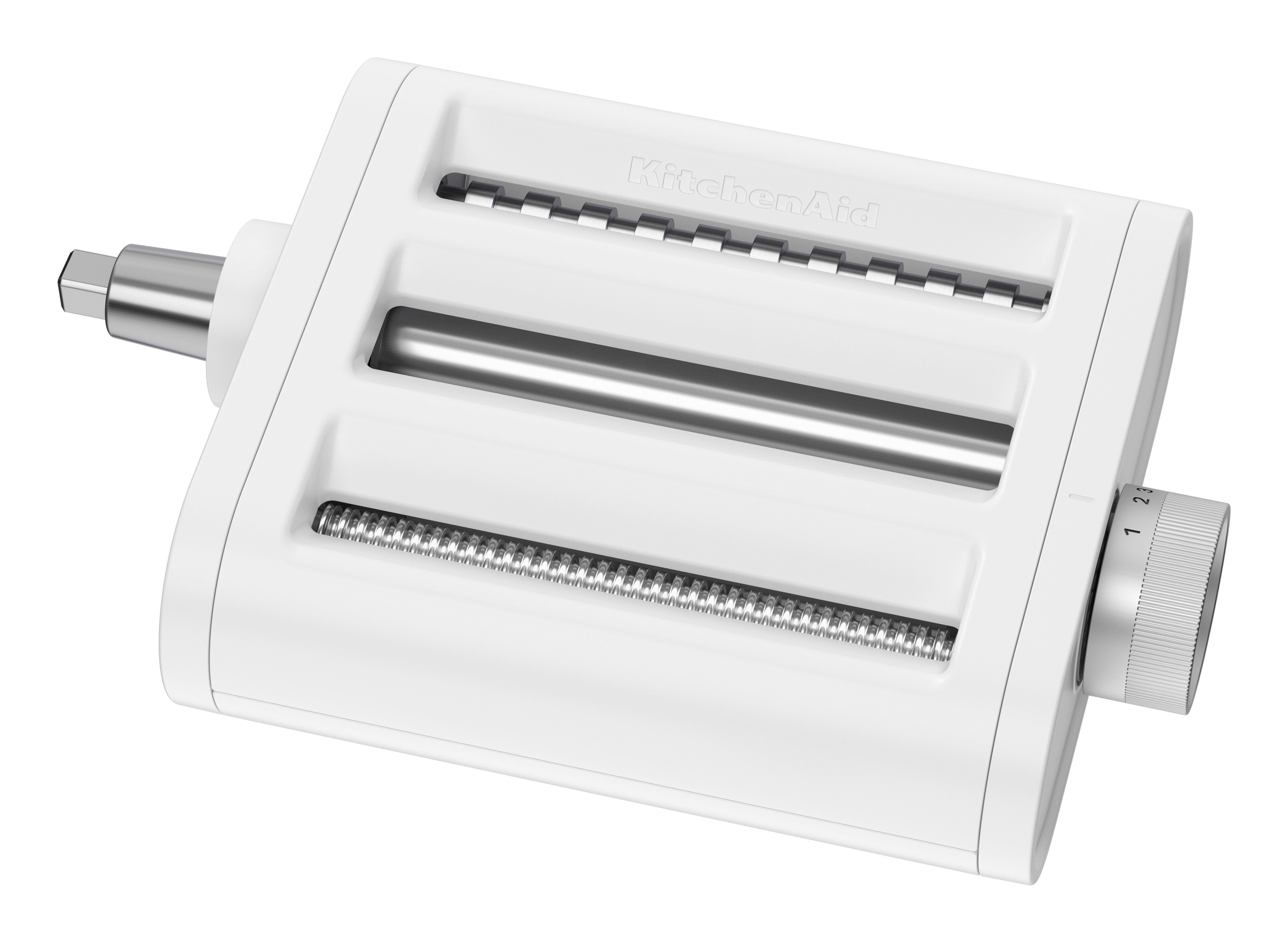 KitchenAid Küchenmaschinen Zubehör-Set 3-in-1-Nudelvorsatz 5KSM3PPA, Zubehör für KitchenAid Küchenmaschine, Walze und Schneider aus hochwertigem Edelstahl