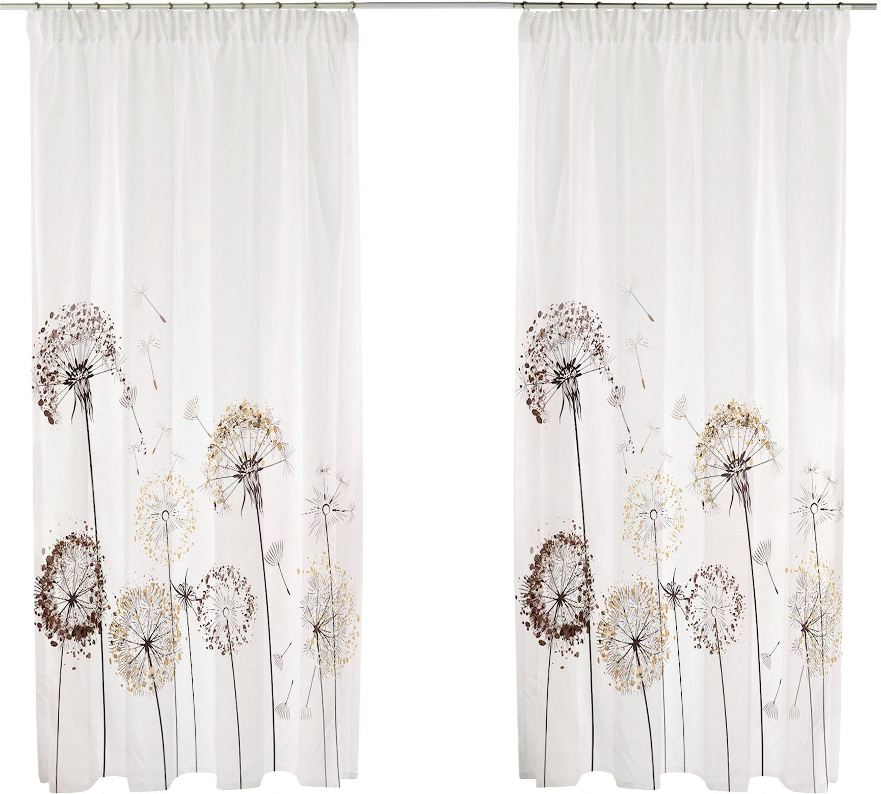 OTTO home Gardine Nannette (1 St), Multifunktionsband, halbtransparent, Polyester, halbtransparent, gemustert, pflegeleicht, verschiedene Größen