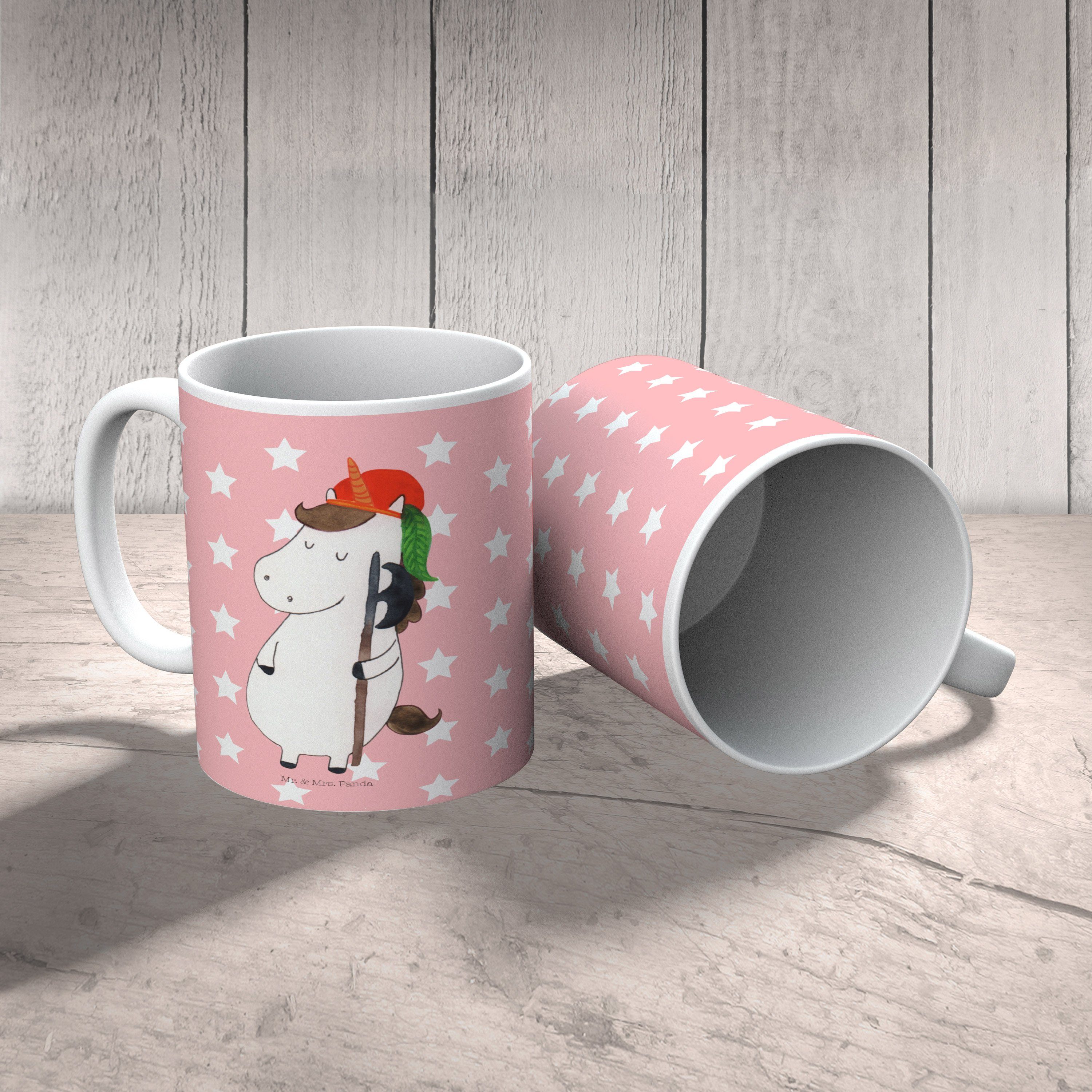 Mr. & Geschenk, Kunststoff Panda - Mrs. Rot - Bube Pastell Einhorn Reisebecher, Tasse, Kinderbecher Kaffeetass